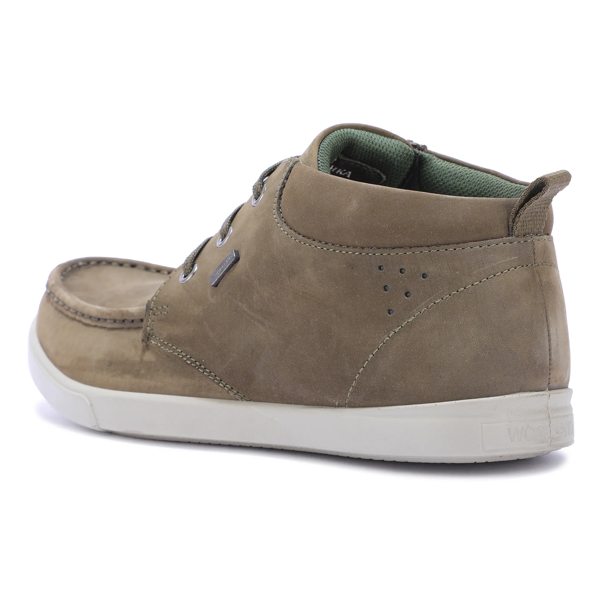 Olive Green Boat Shoes - Thumbnail 7