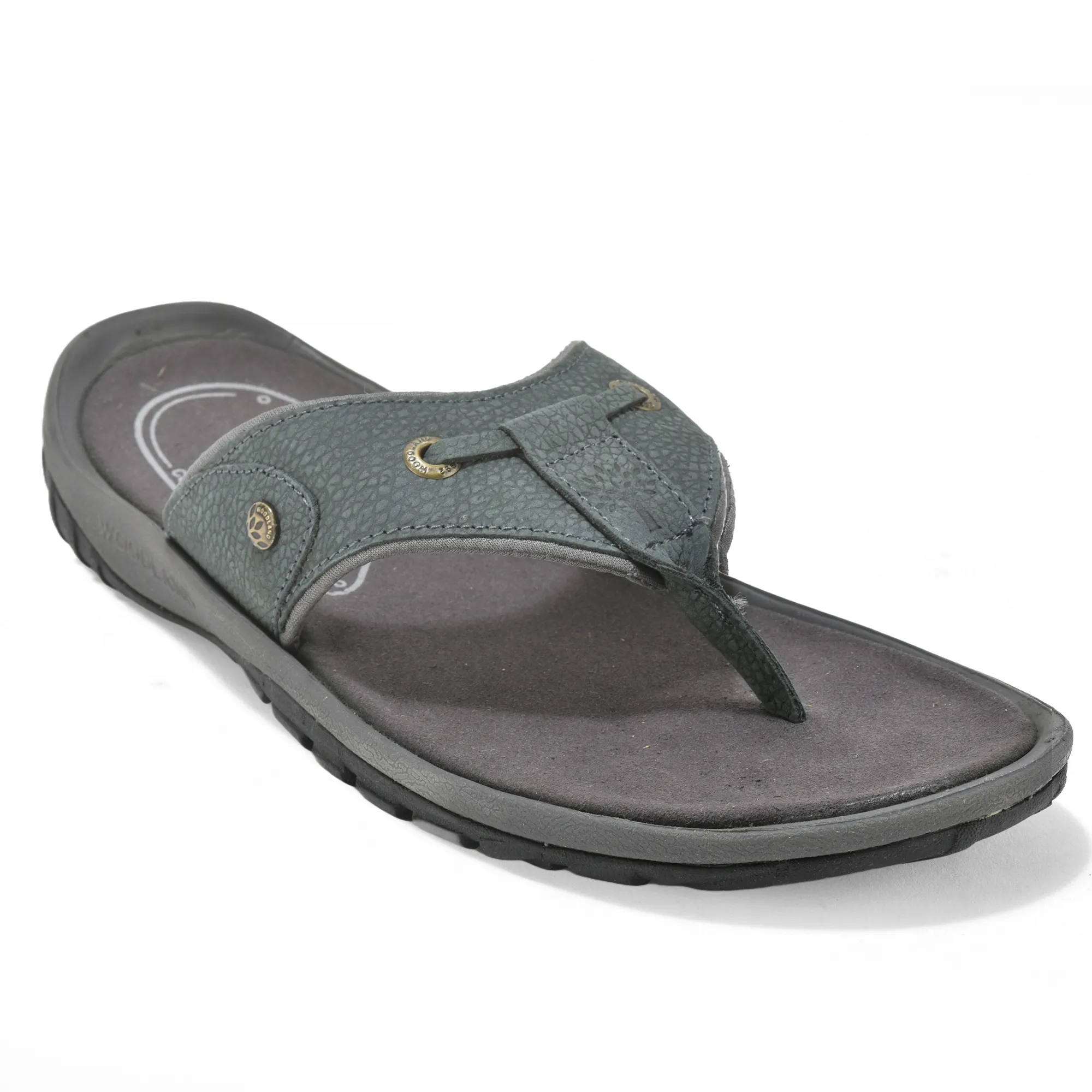 Woodland Nubuck Dark Navy Sandal For Men - Thumbnail 3
