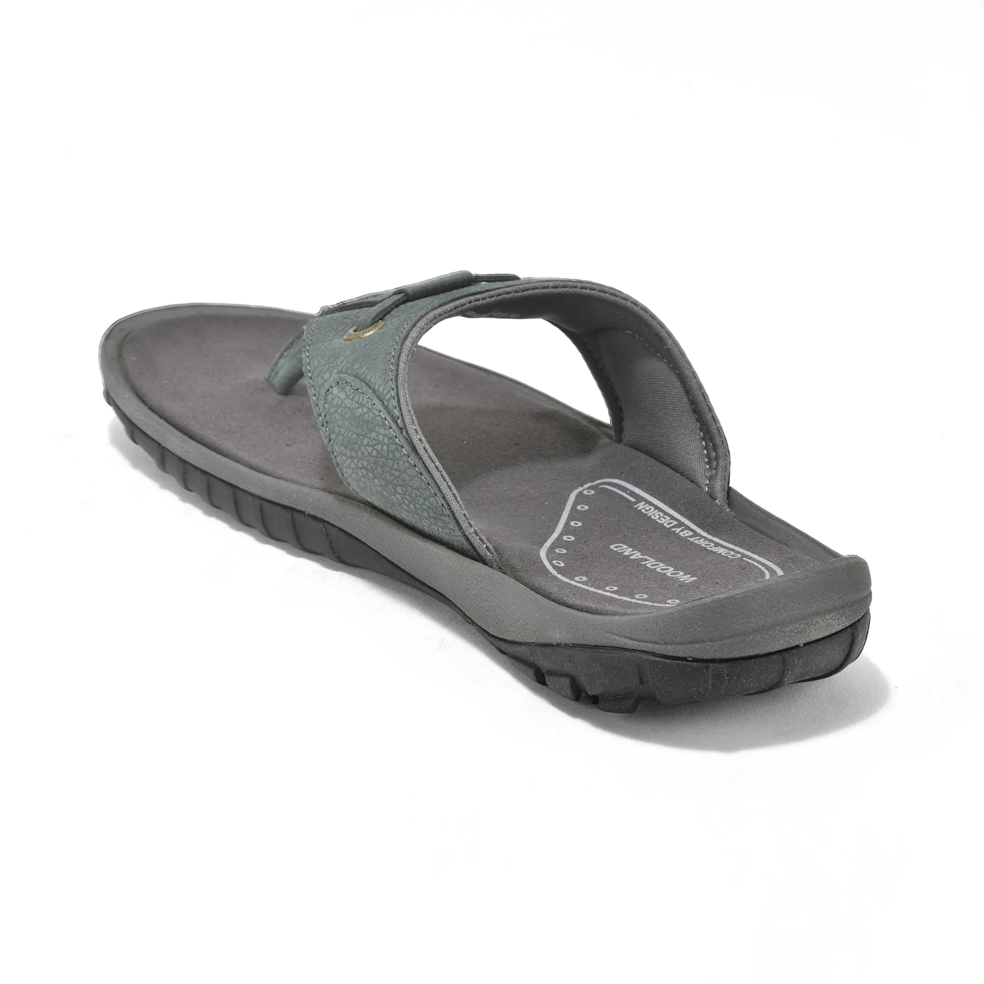 Woodland Nubuck Dark Navy Sandal For Men - Thumbnail 6