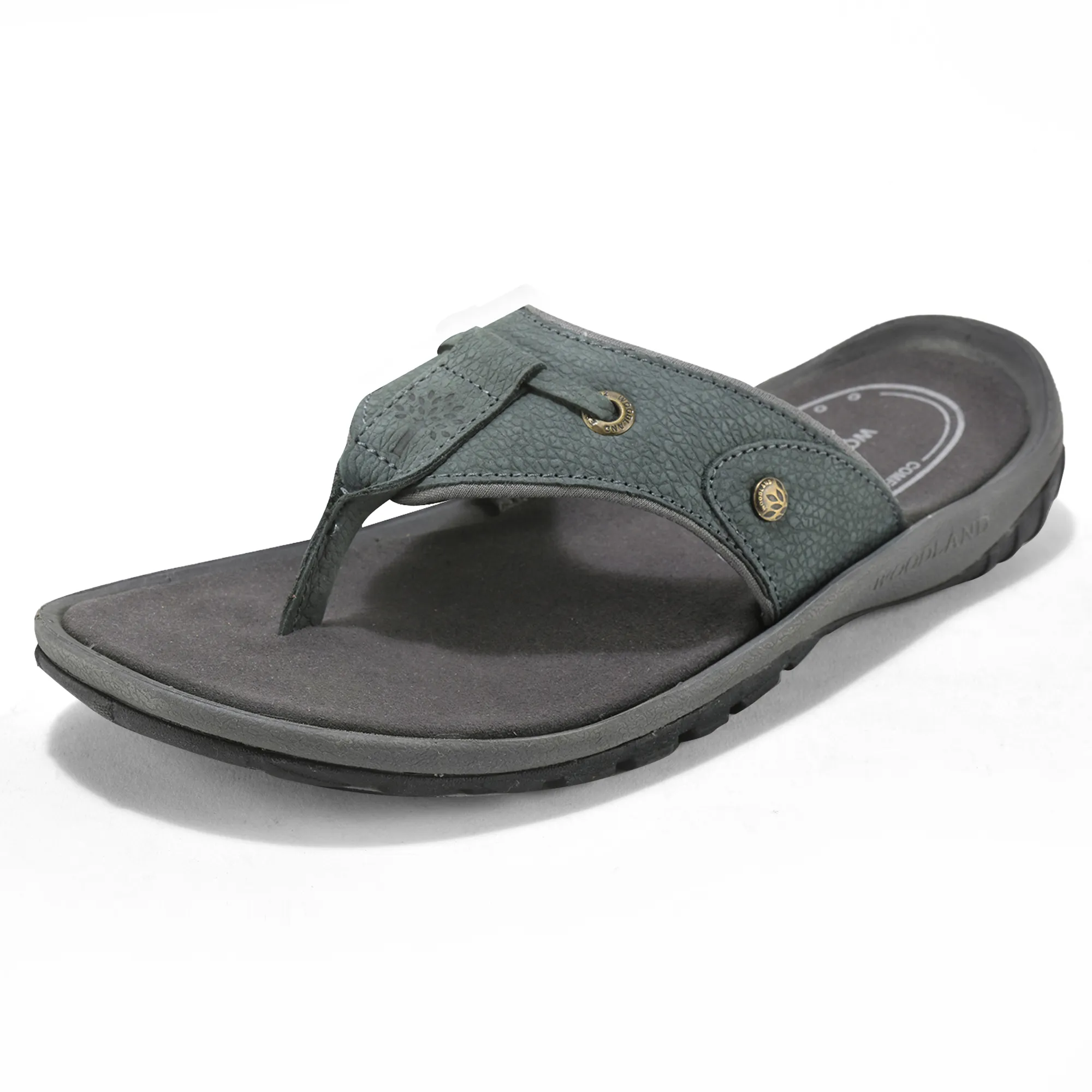 Woodland Nubuck Dark Navy Sandal For Men - Thumbnail 11