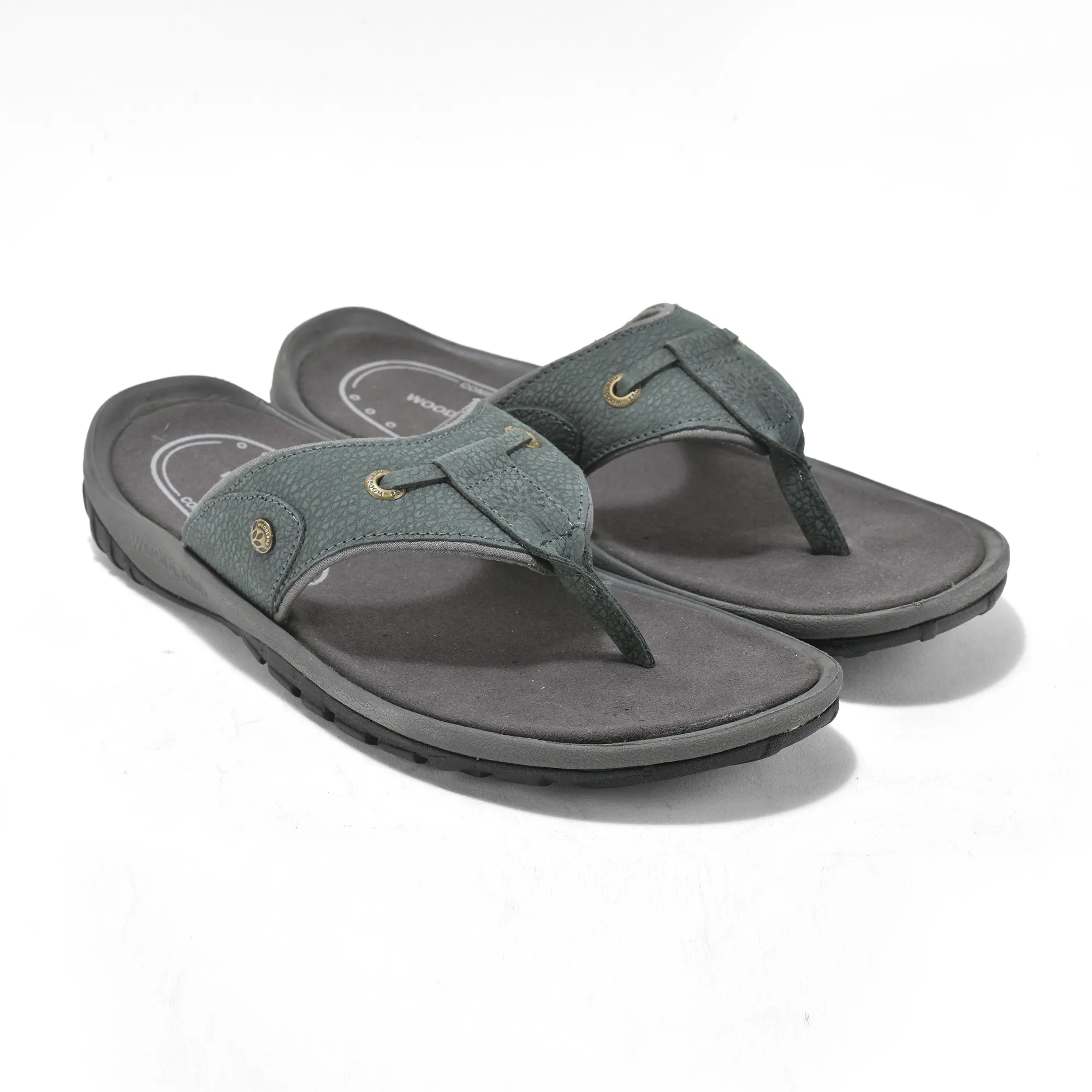 Woodland Nubuck Dark Navy Sandal For Men - Thumbnail 7