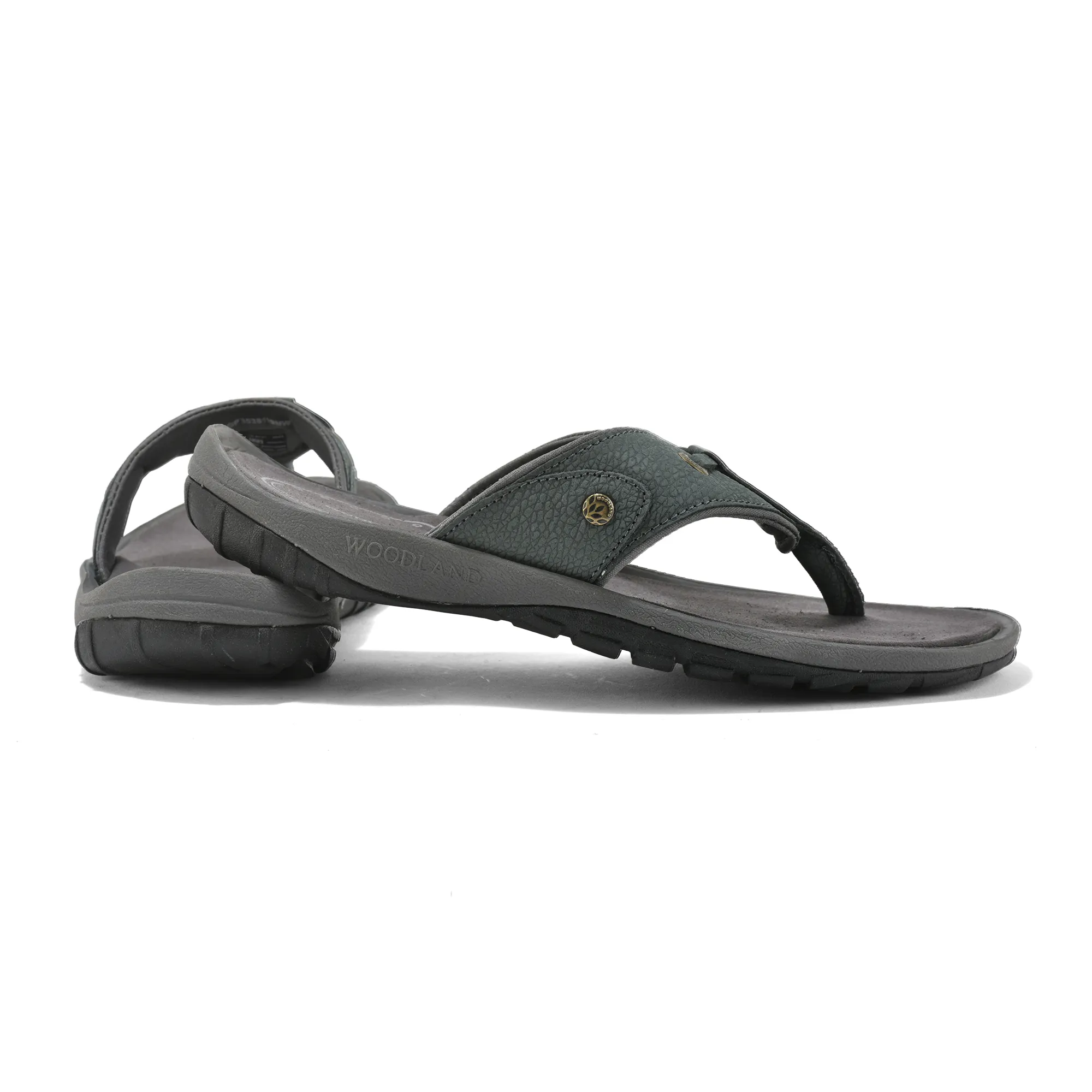 Woodland Nubuck Dark Navy Sandal For Men - Thumbnail 11