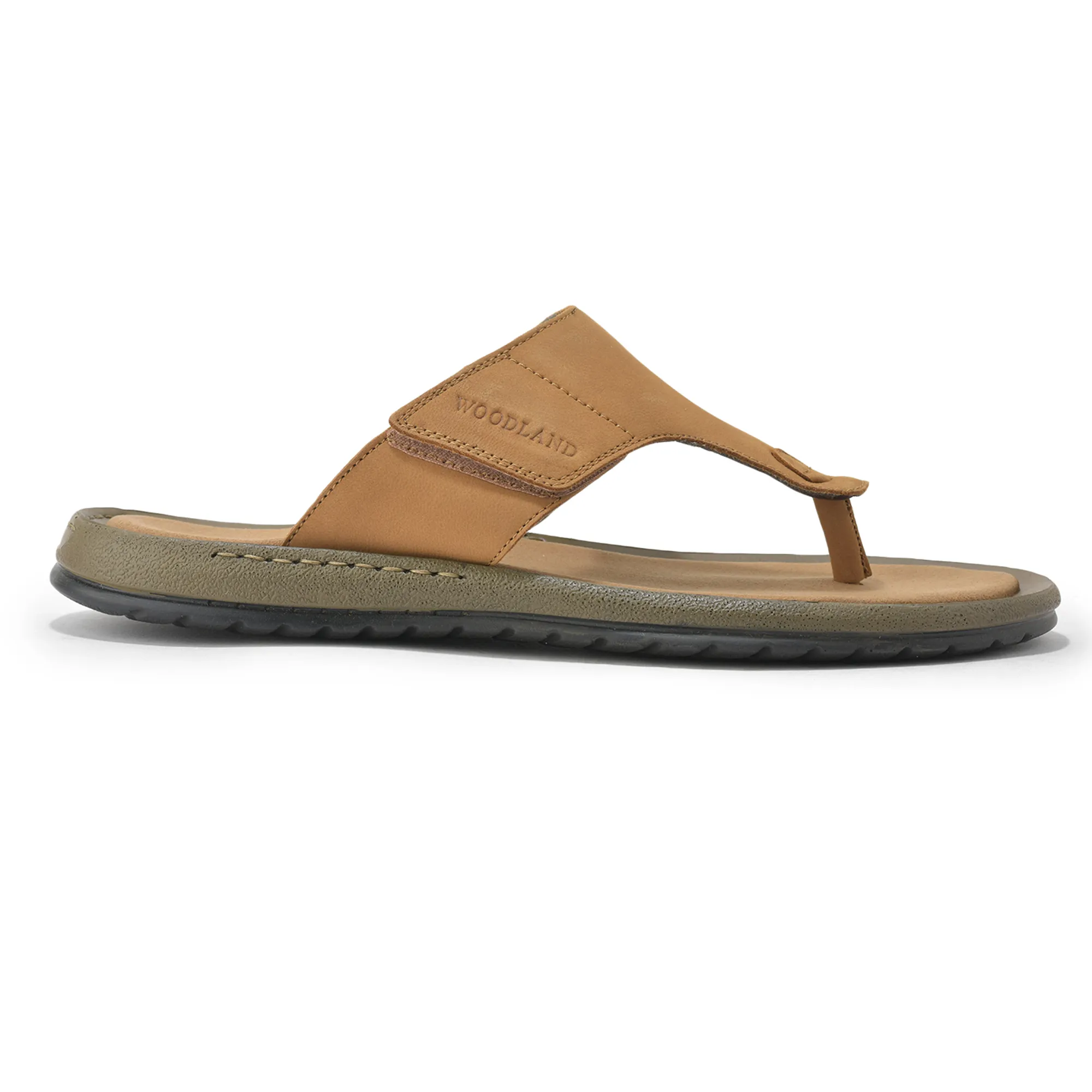 Woodland Camel Nubuk Leather Mens Slipper - Thumbnail 2
