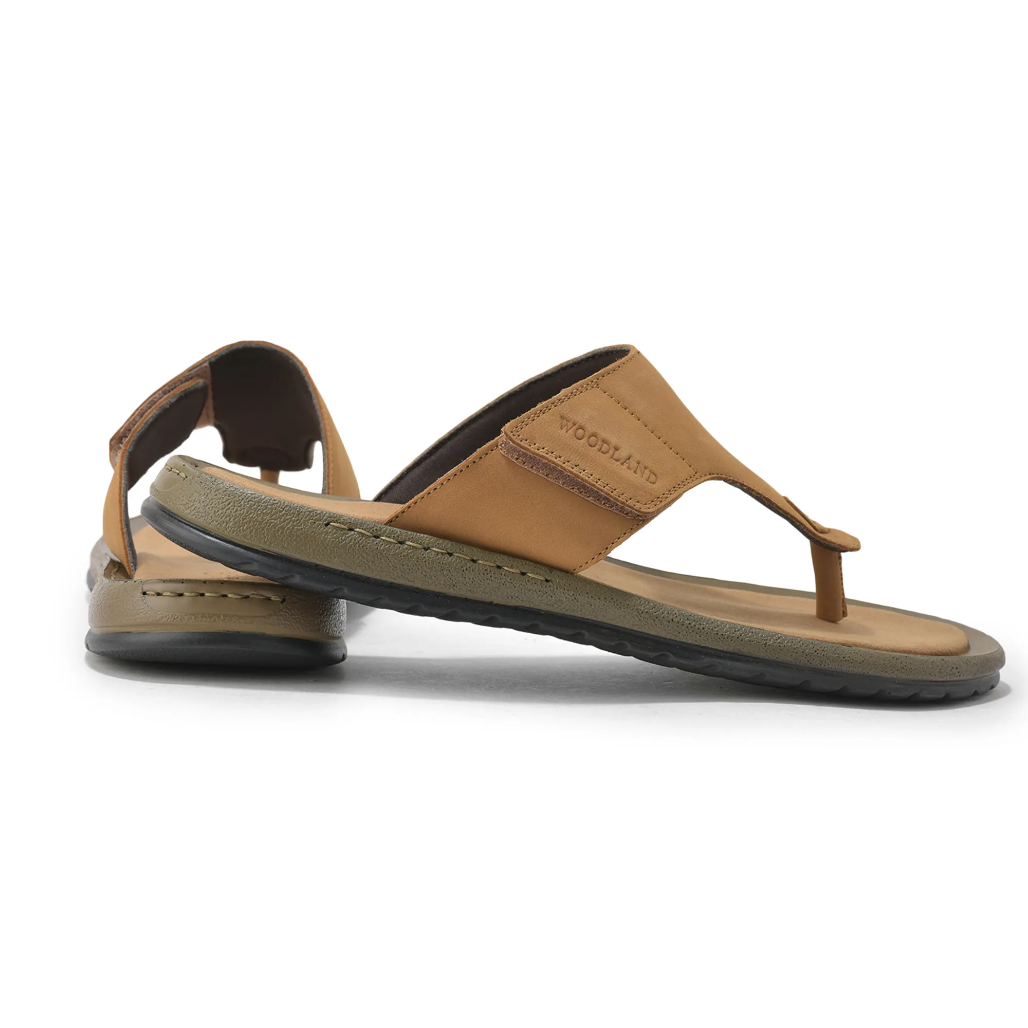 Woodland Camel Nubuk Leather Mens Slipper - Thumbnail 10