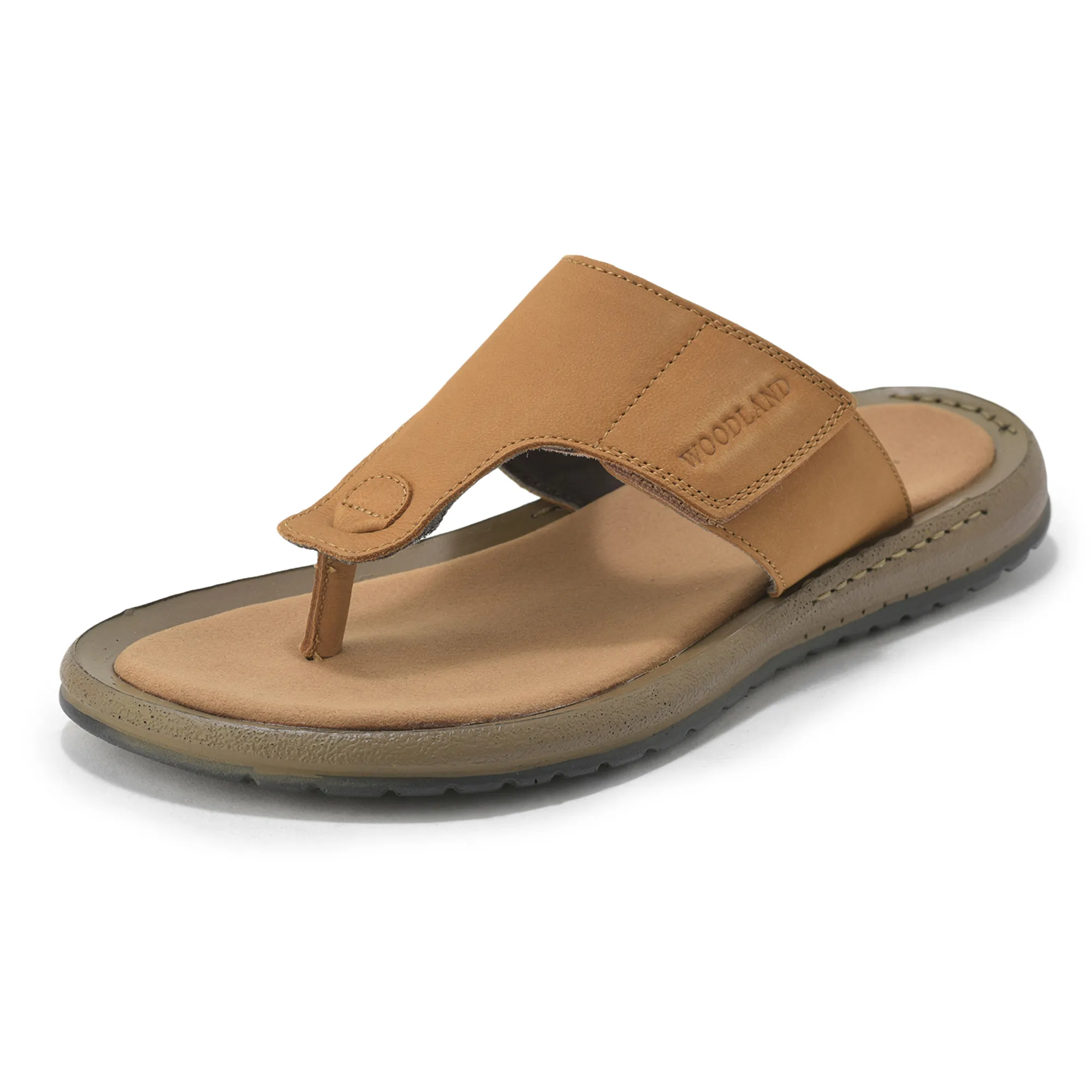 Woodland Camel Nubuk Leather Mens Slipper - Thumbnail 11
