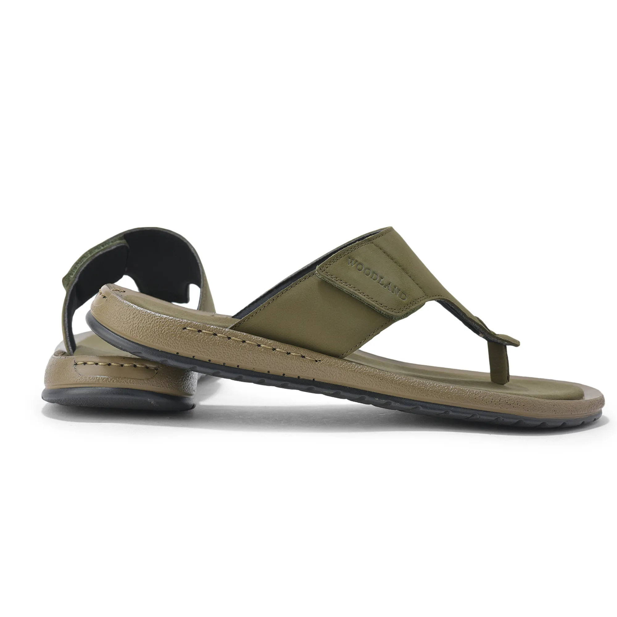 Woodland Olive Nubuk Leather Mens Slipper - Thumbnail 10