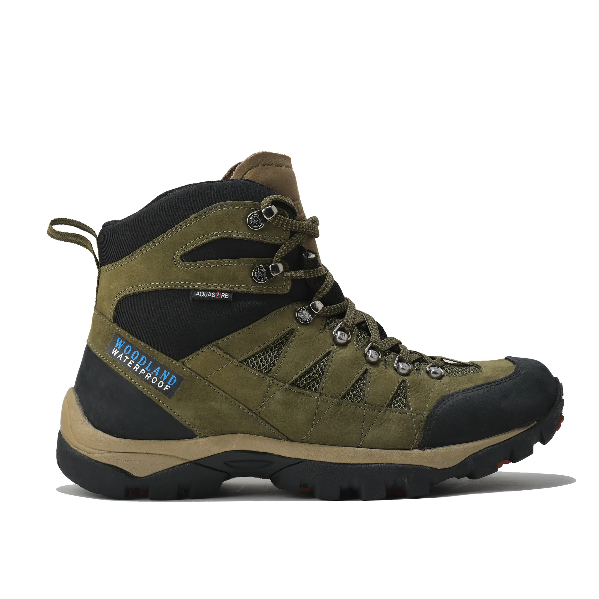 Woodland Olive Green Boots For Men - Thumbnail 2