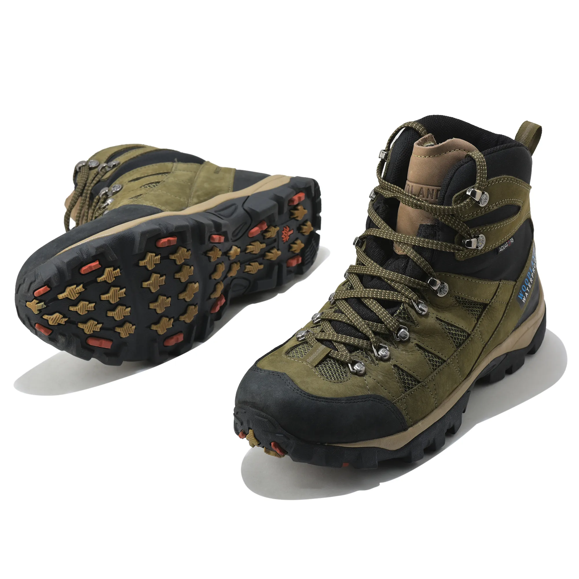 Woodland Olive Green Boots For Men - Thumbnail 6