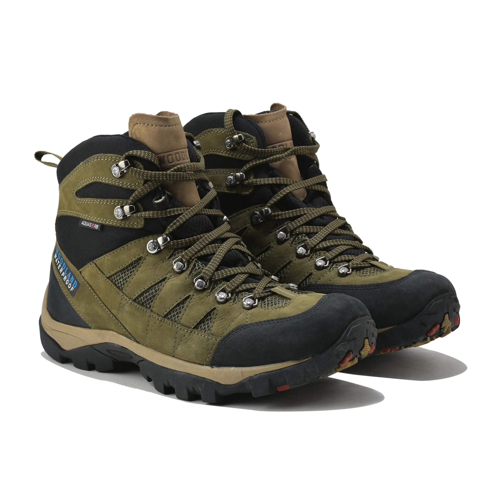Woodland Olive Green Boots For Men - Thumbnail 8
