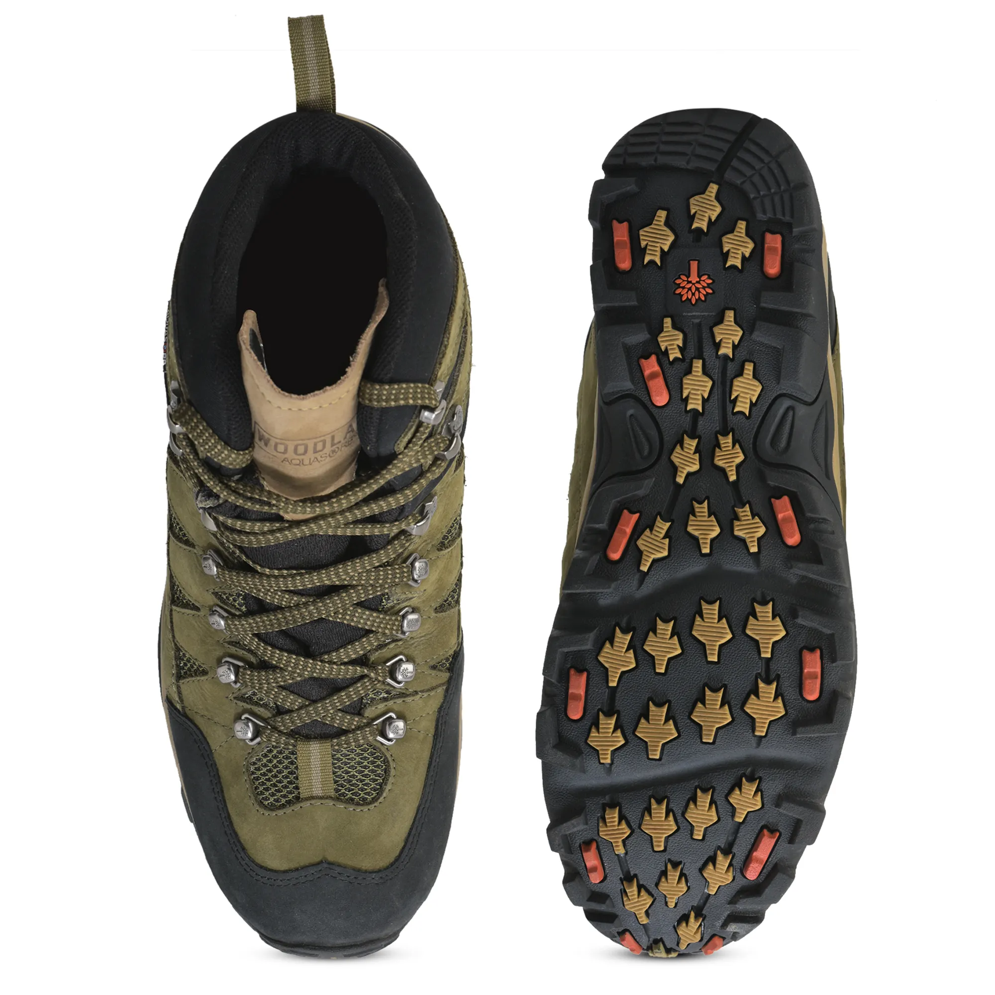 Woodland Olive Green Boots For Men - Thumbnail 9
