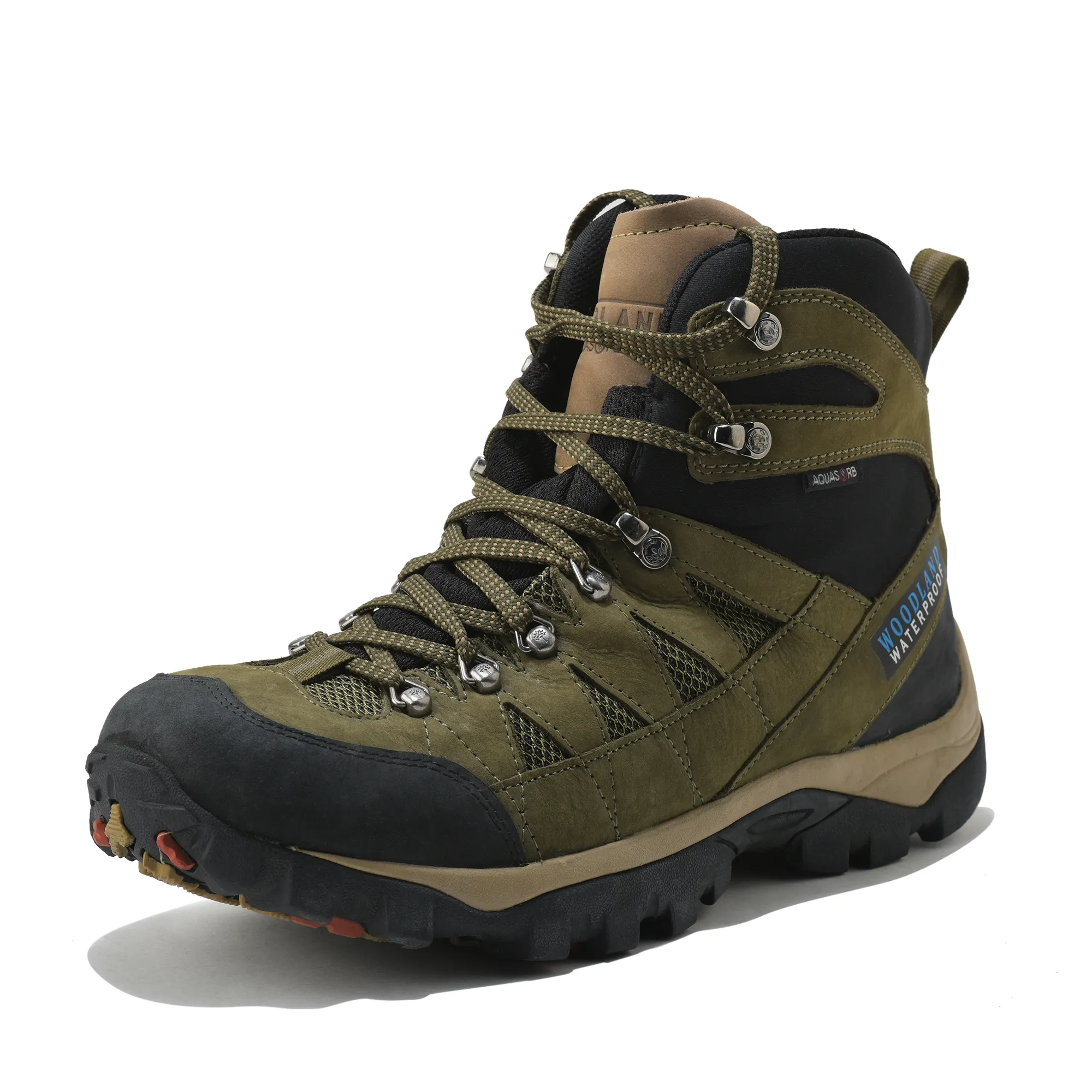 Woodland Olive Green Boots For Men - Thumbnail 11