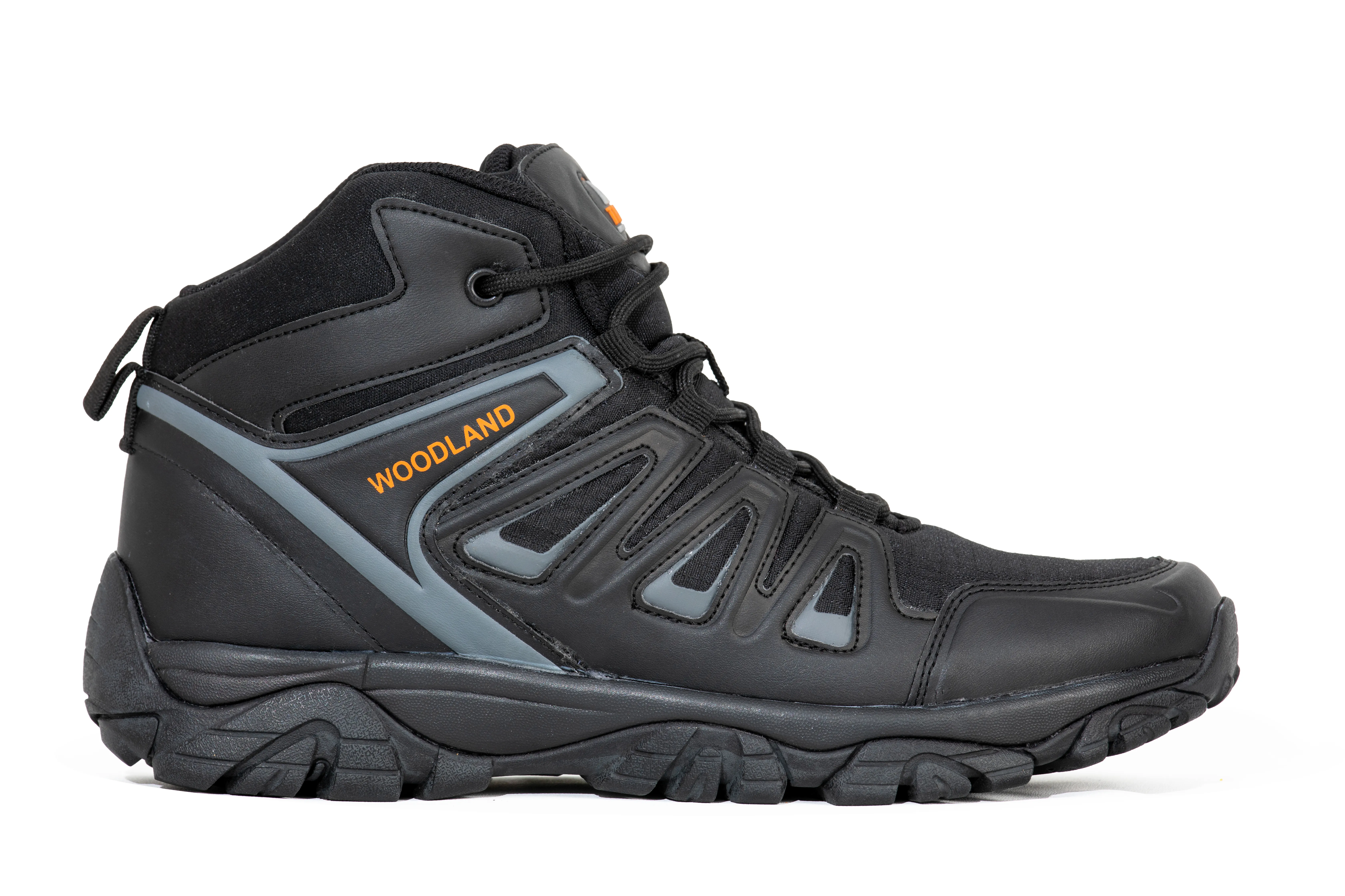 Woodland Men Black Hiking Boots - Image 1