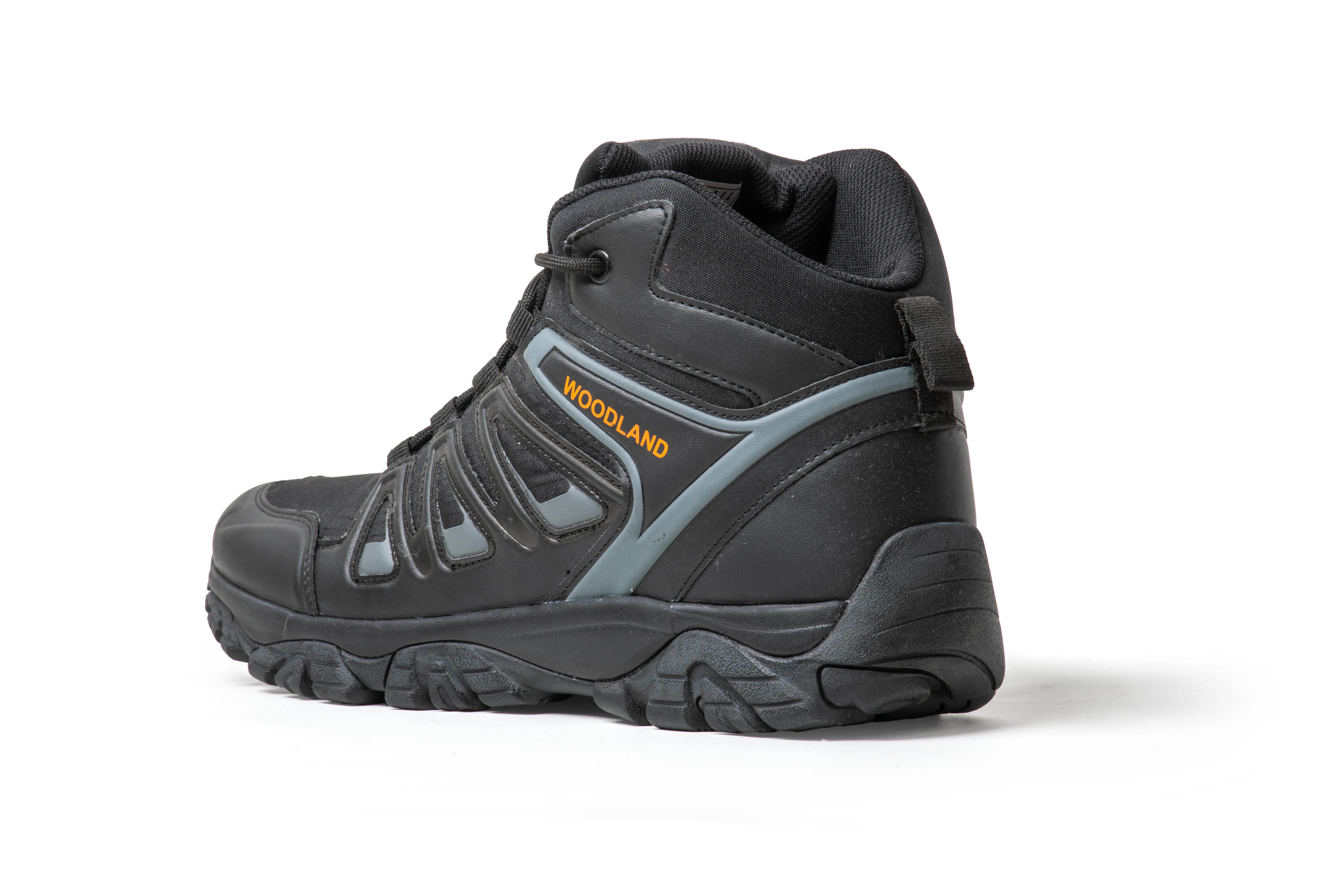 Woodland Men Black Hiking Boots - Thumbnail 5