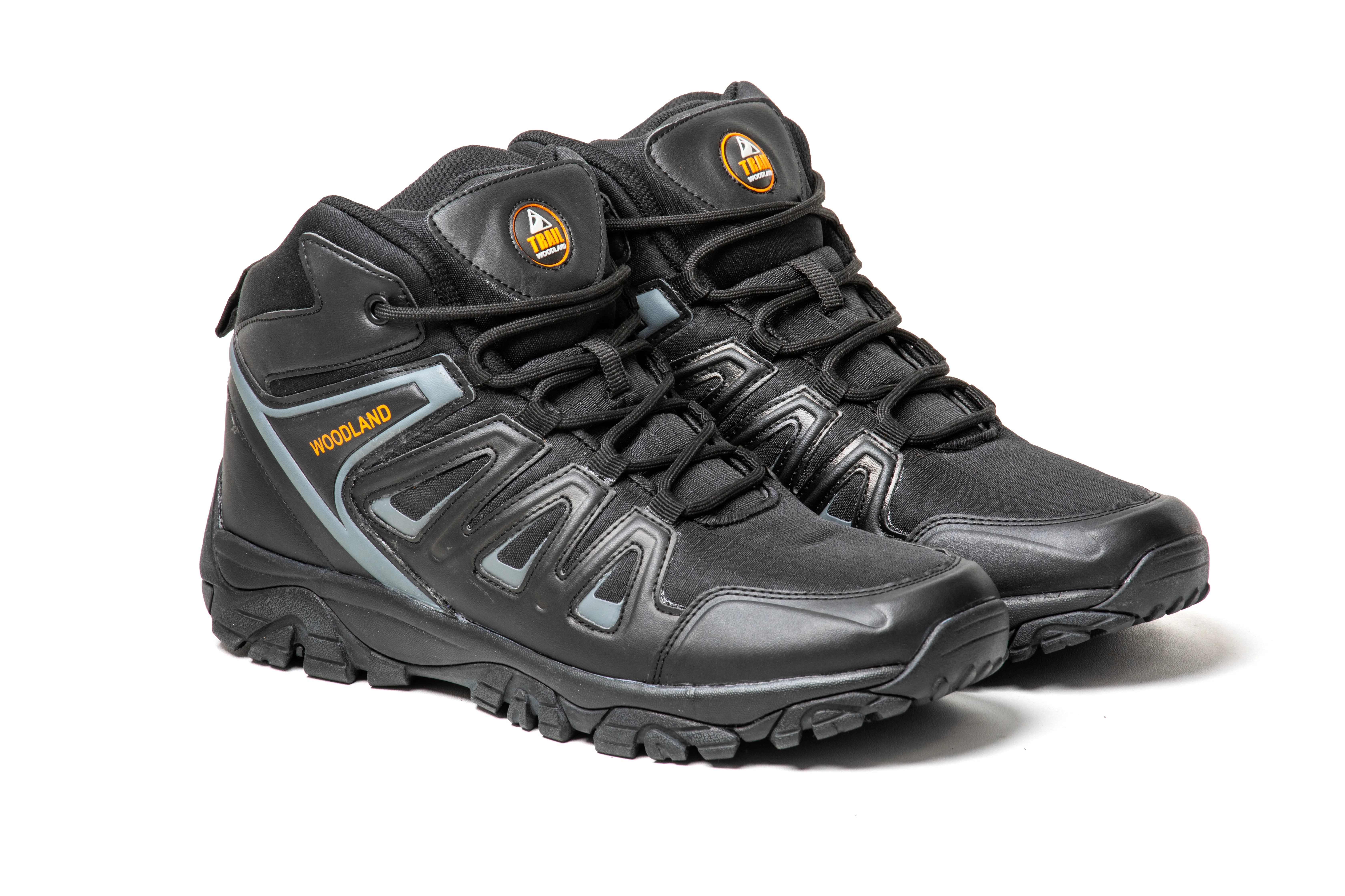 Woodland Men Black Hiking Boots - Thumbnail 6