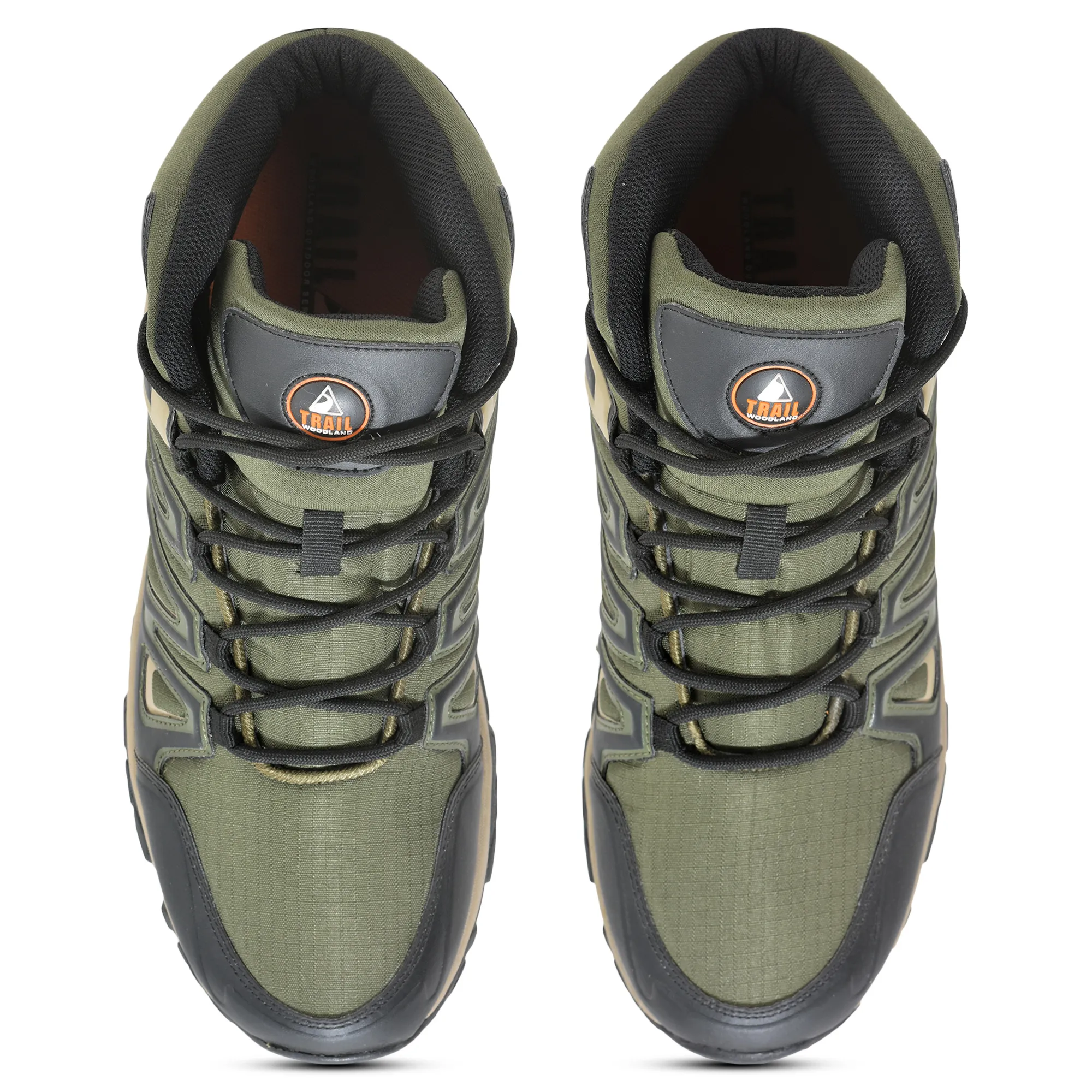 Woodland Men Olive Green Hiking Boots - Thumbnail 3