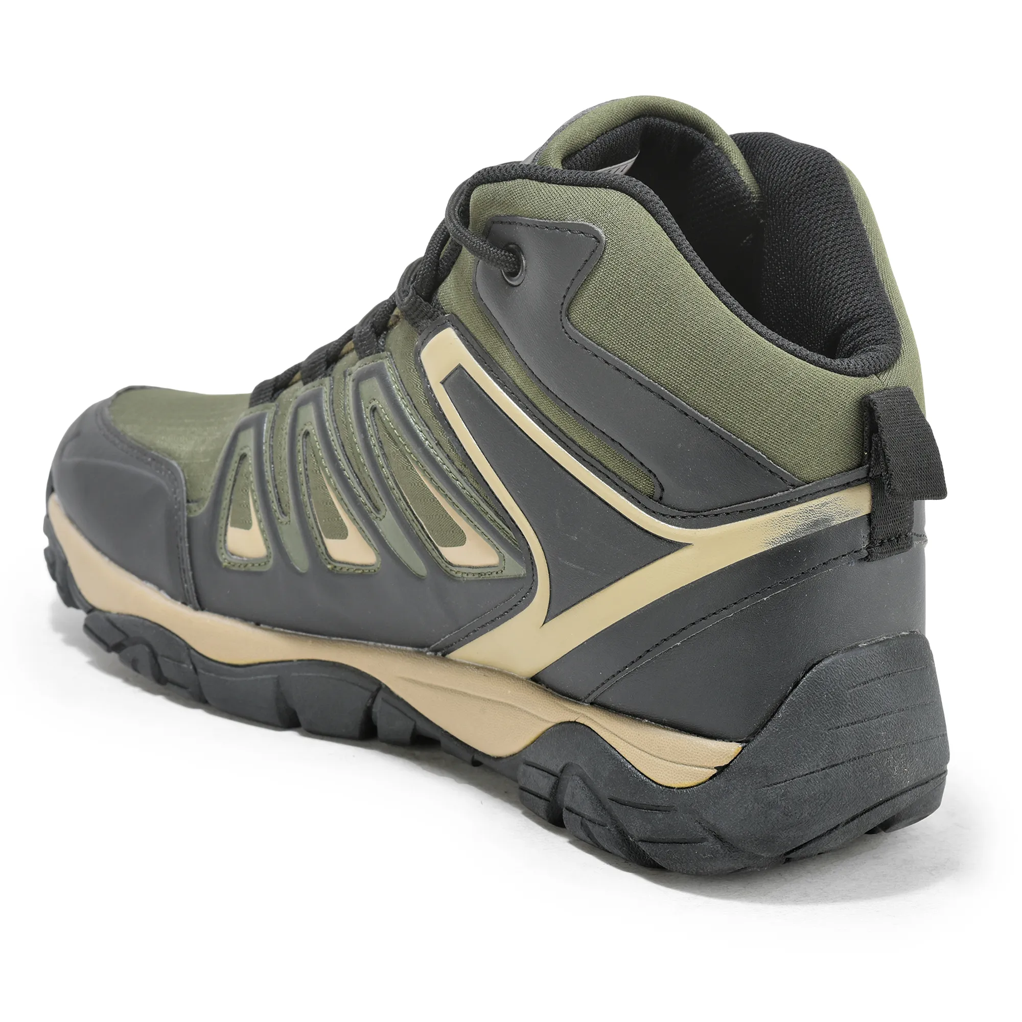 Woodland Men Olive Green Hiking Boots - Thumbnail 5