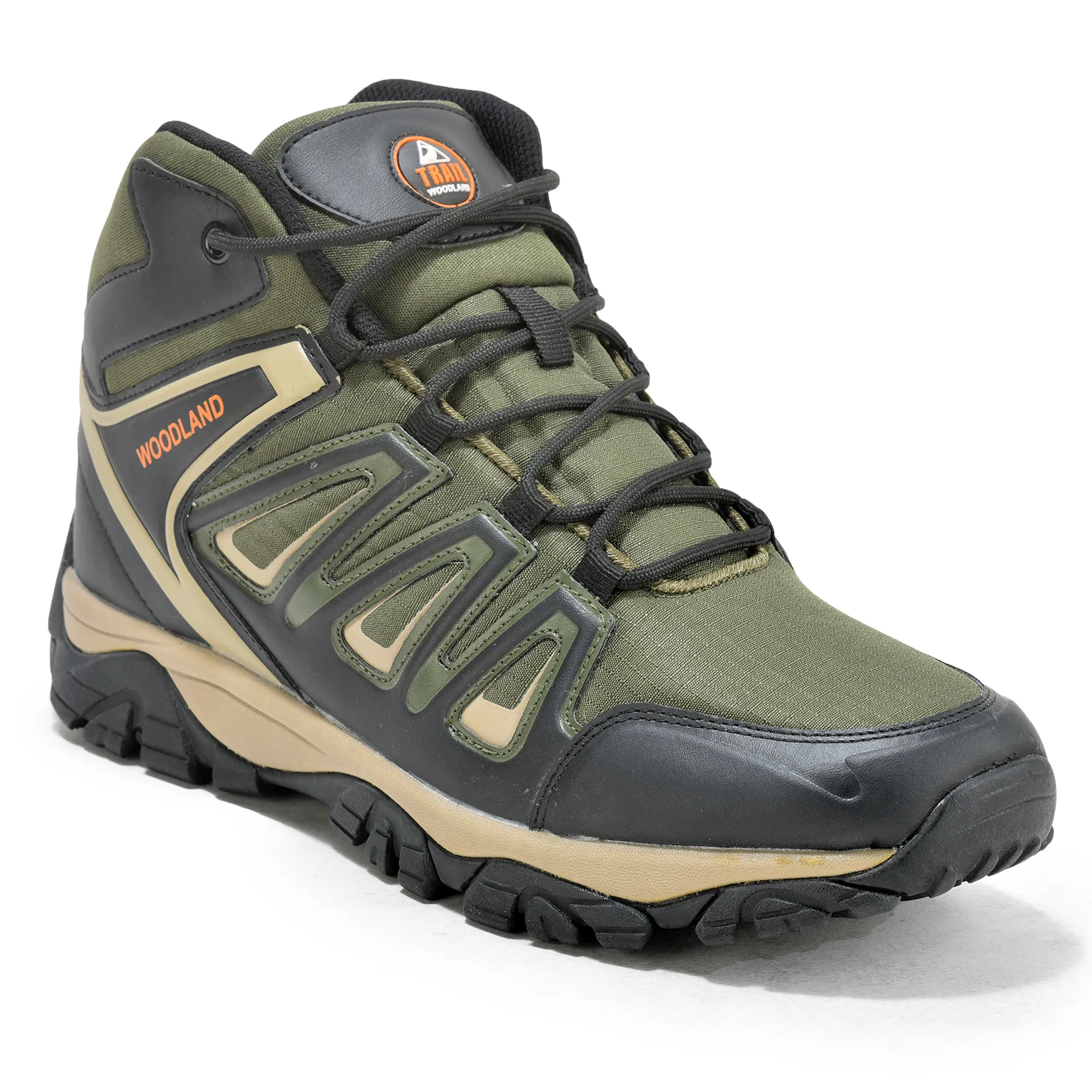 Woodland Men Olive Green Hiking Boots - Thumbnail 8