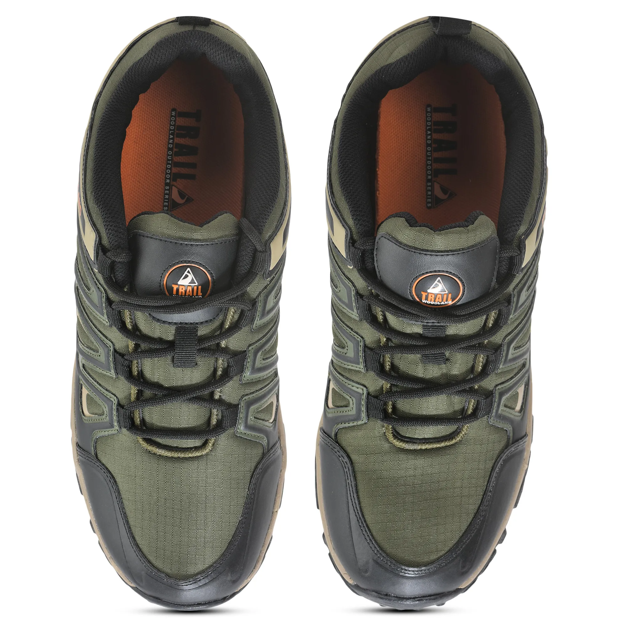 Olive Green Mens Hiking Shoes - Thumbnail 3