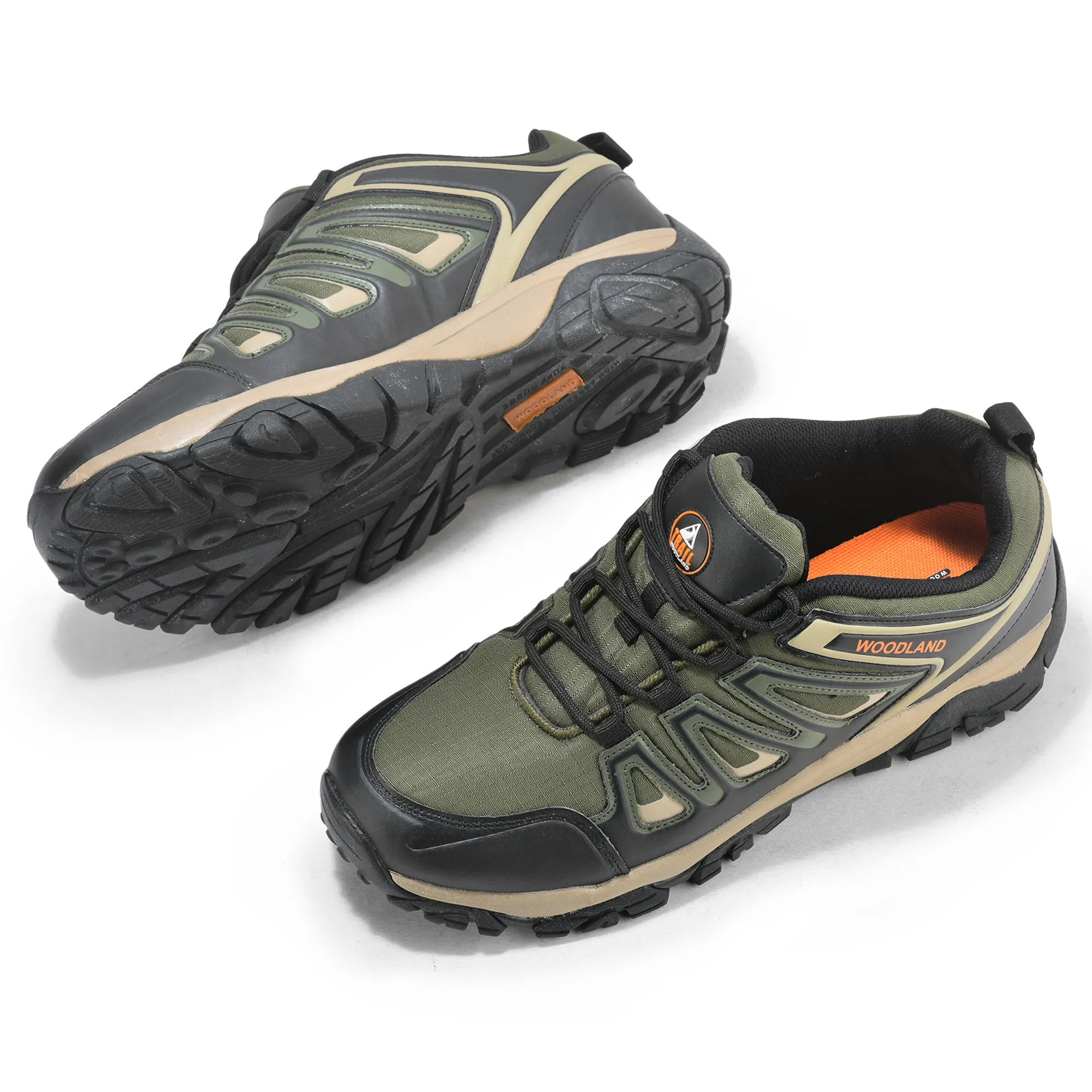 Olive Green Mens Hiking Shoes - Thumbnail 4