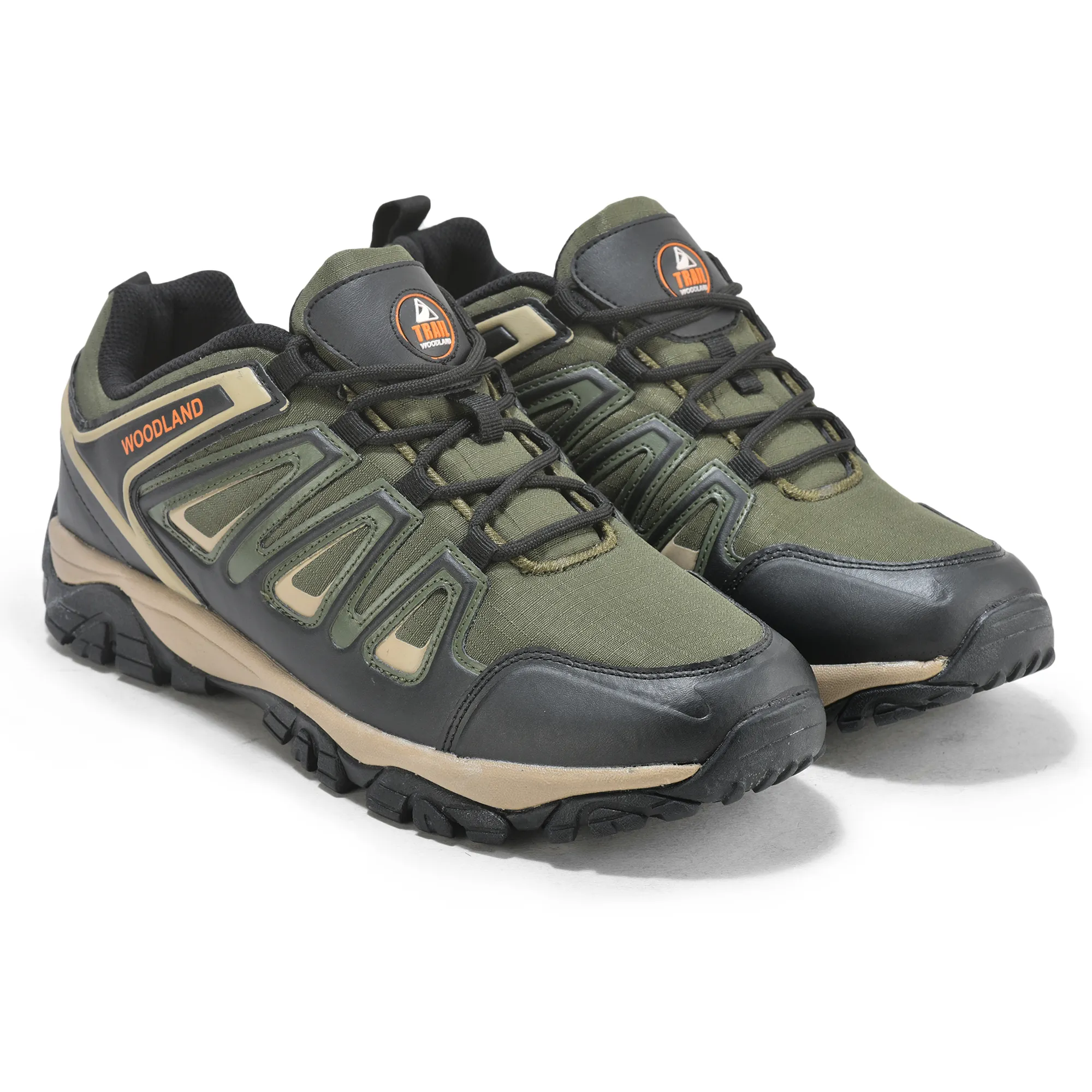 Olive Green Mens Hiking Shoes - Thumbnail 6