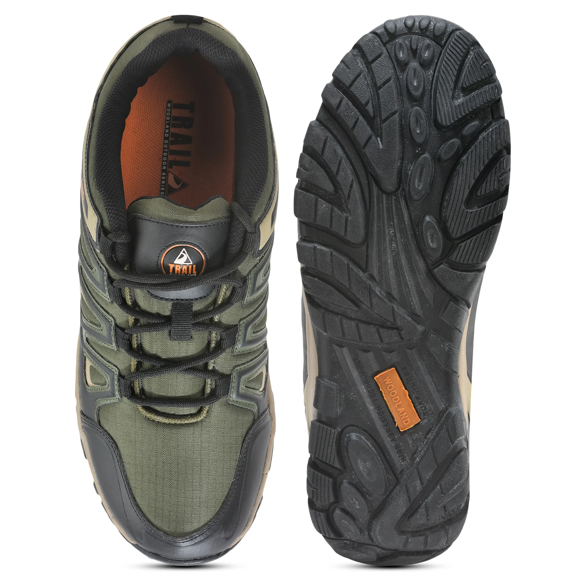 Olive Green Mens Hiking Shoes - Thumbnail 7