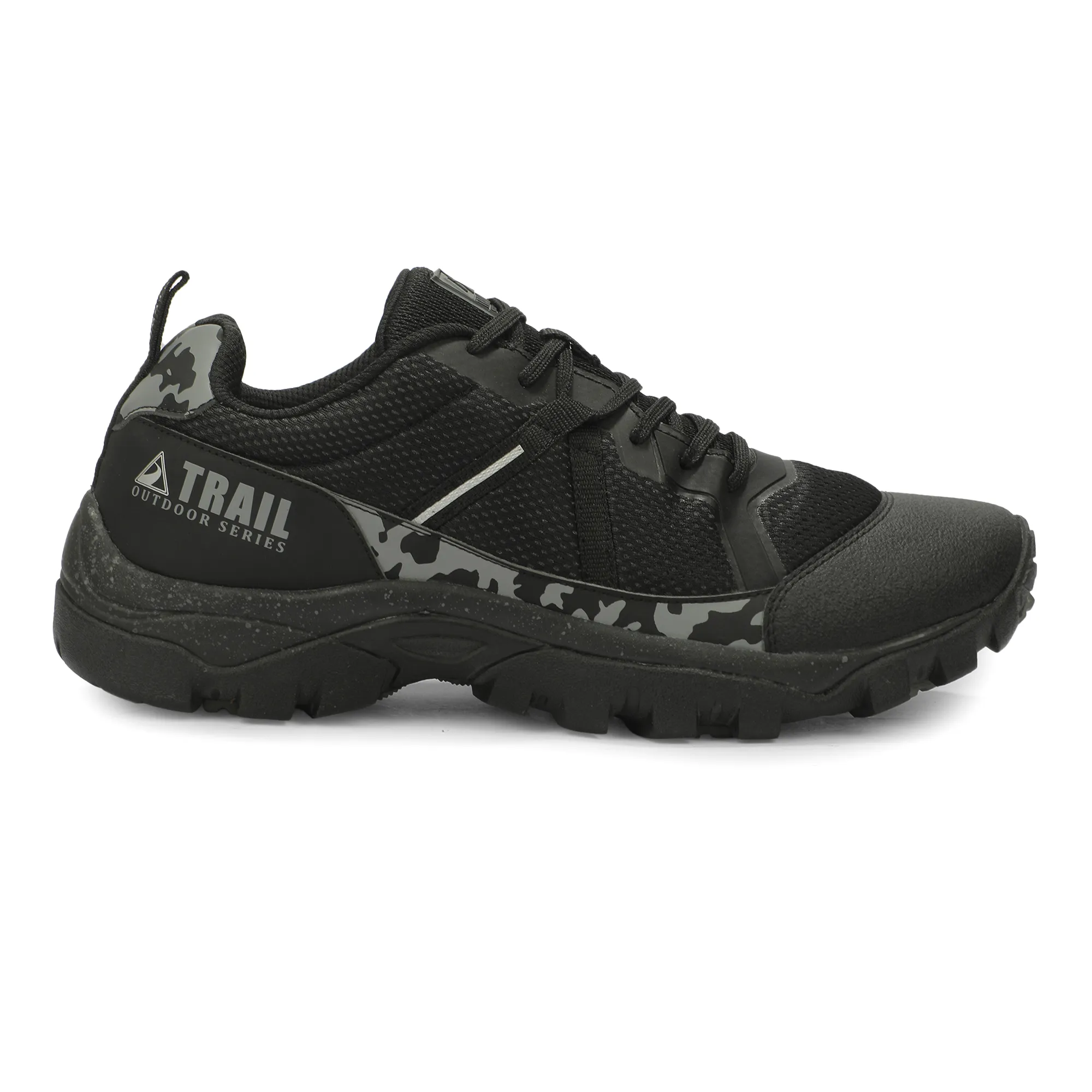 Woodland Men'S Black All Terrain Hiking Shoes 2