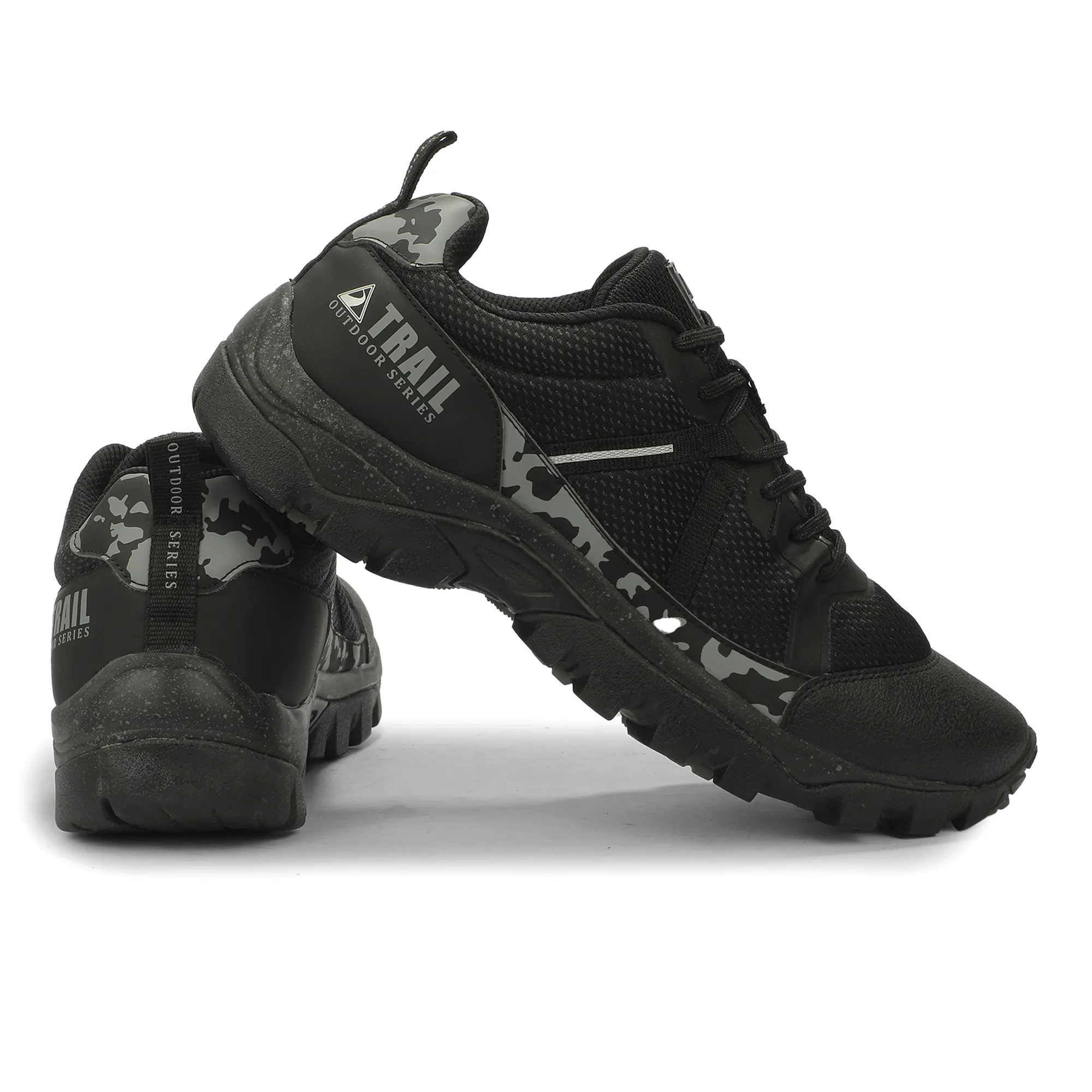 Woodland Men'S Black All Terrain Hiking Shoes 11