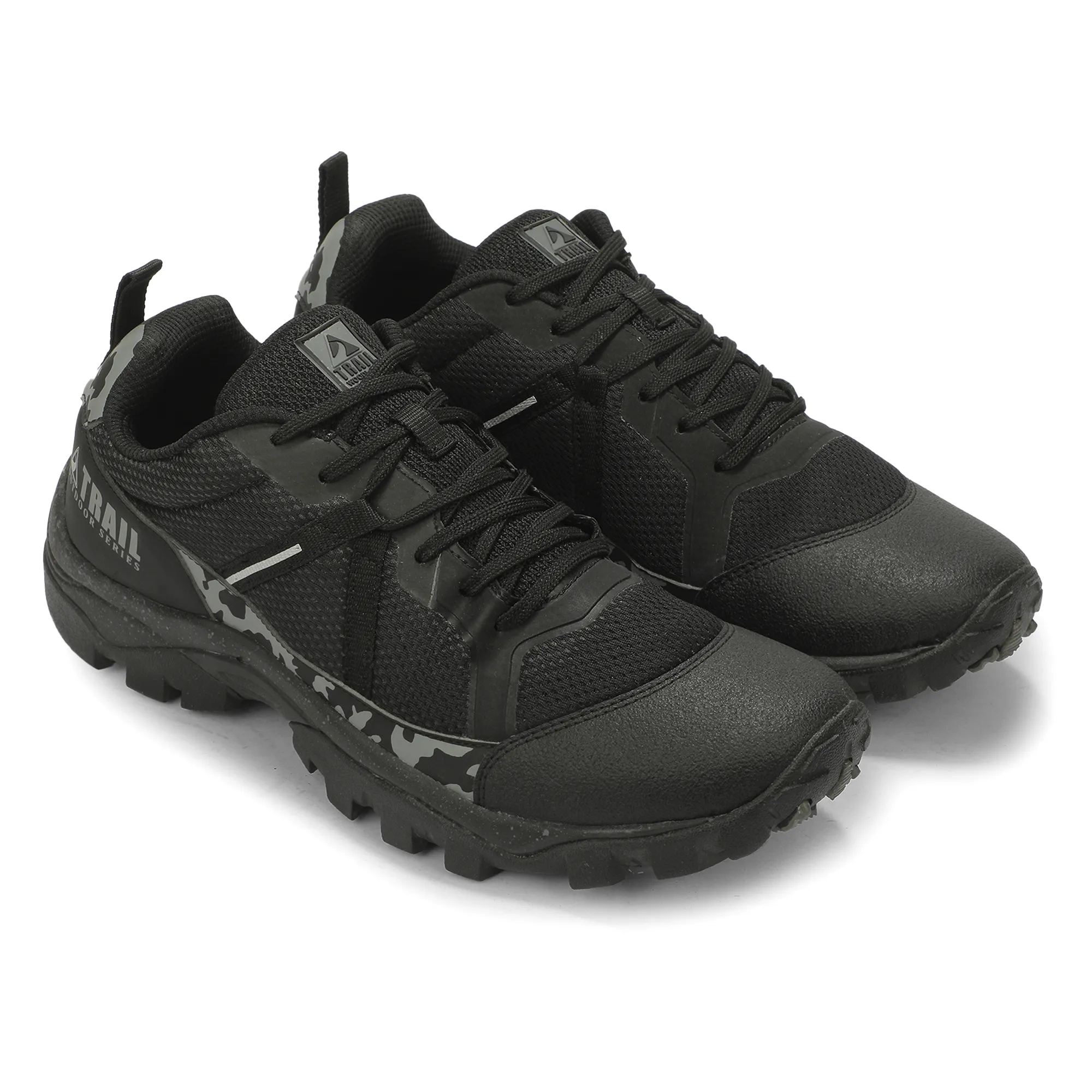 Woodland Men'S Black All Terrain Hiking Shoes 9