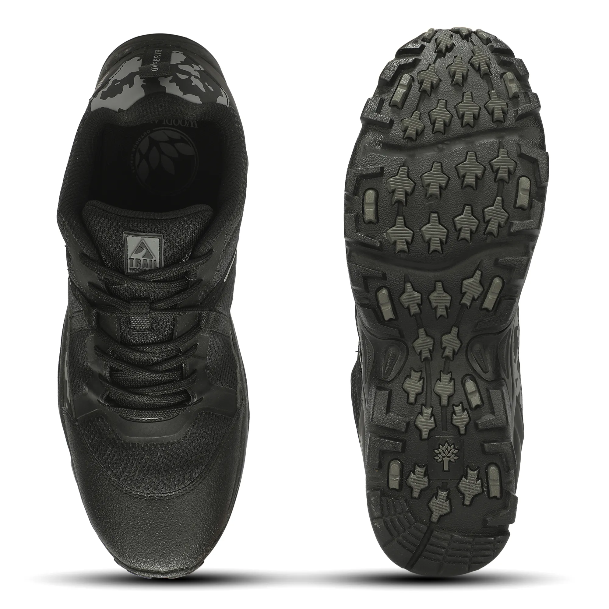 Woodland Men'S Black All Terrain Hiking Shoes 10