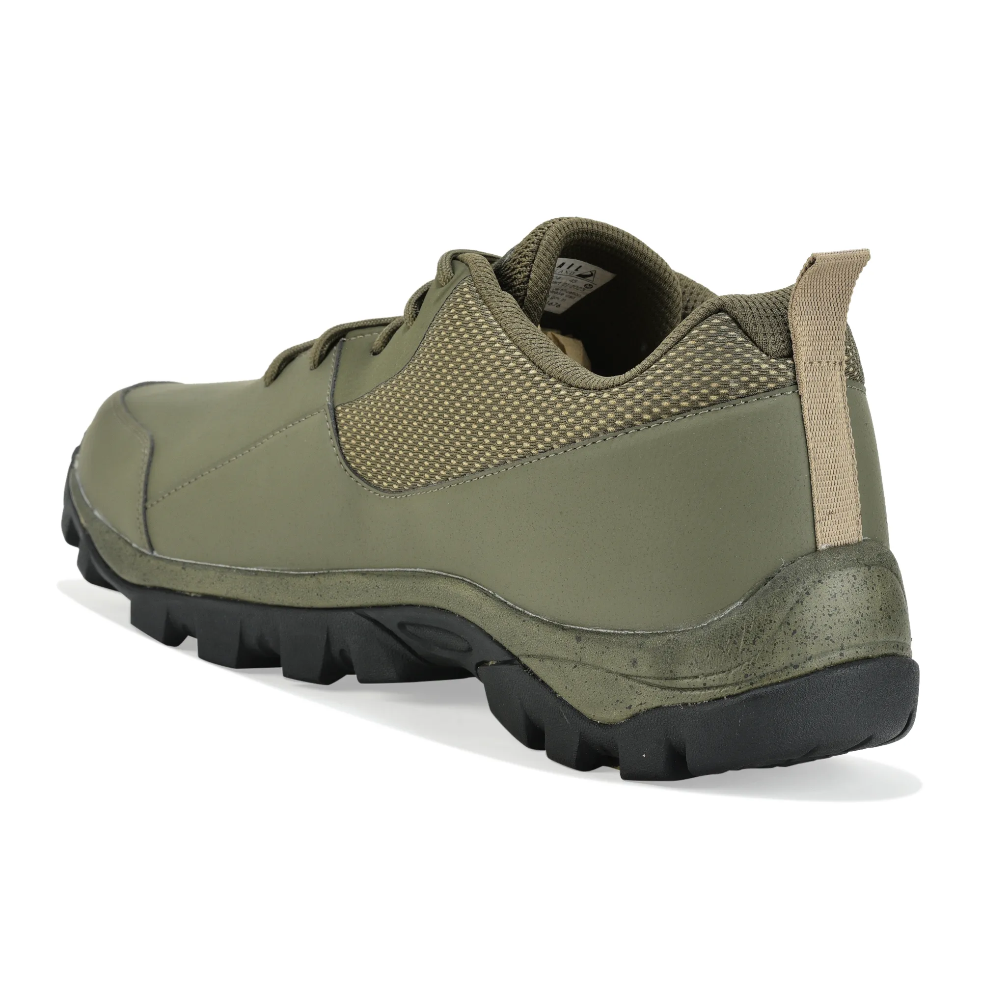 Woodland Olive Mesh PU Hiking Shoes - Thumbnail 7