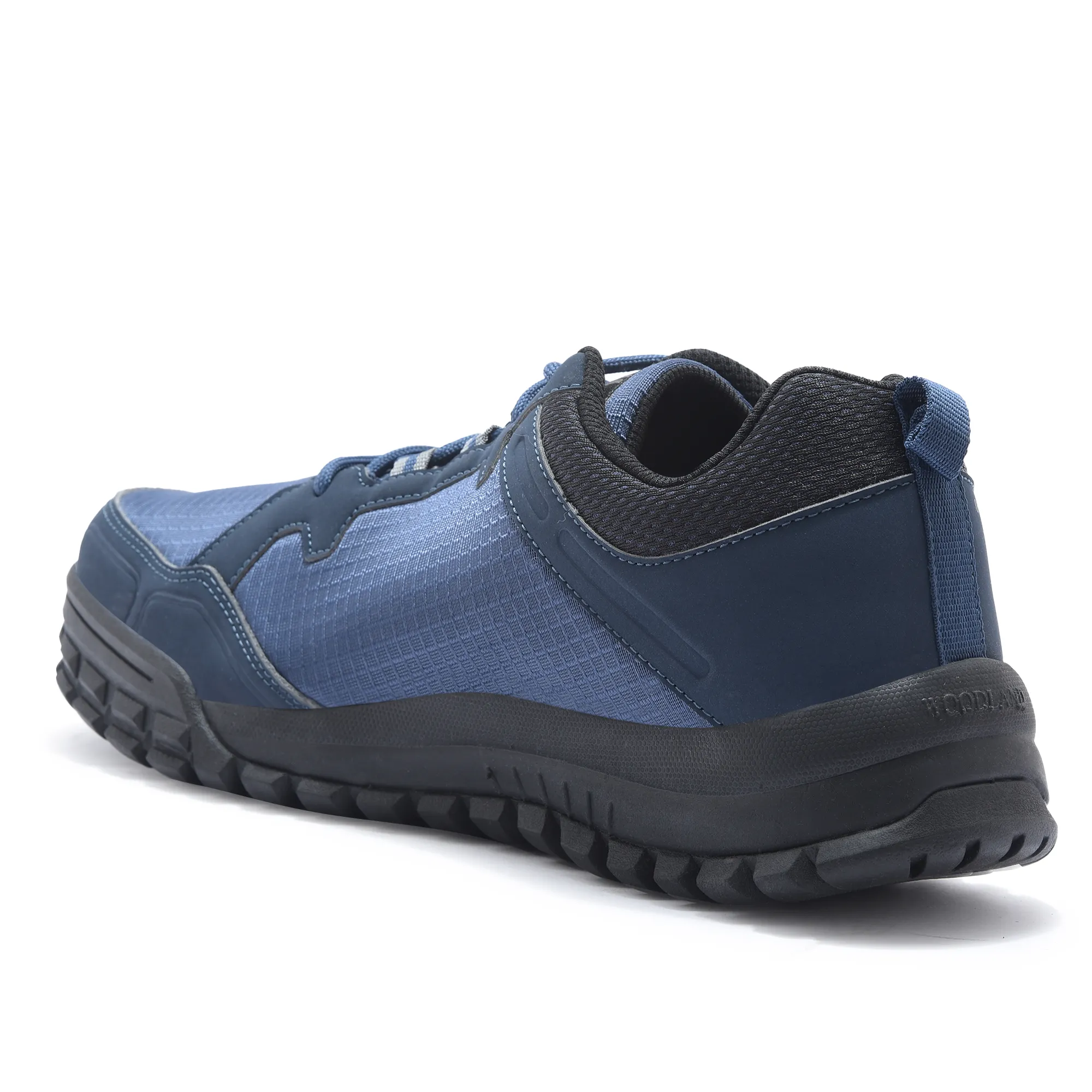 Woodland Men Navy Mesh PU Hiking Shoes - Thumbnail 6