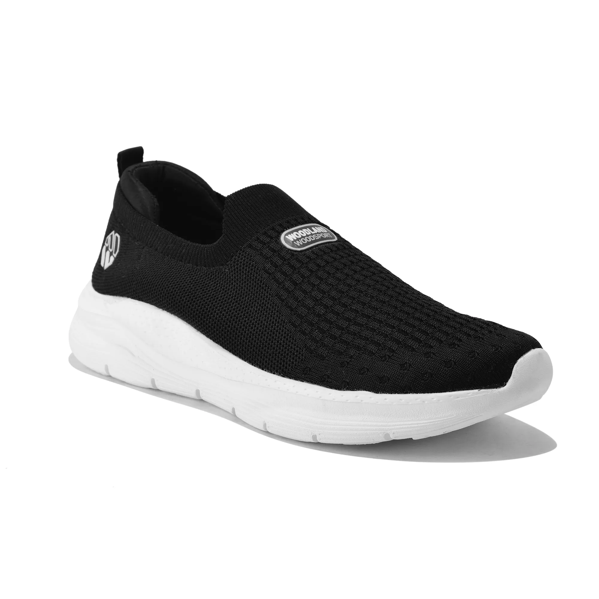 Men Black Mesh Slip-On Sports Shoes - Thumbnail 3