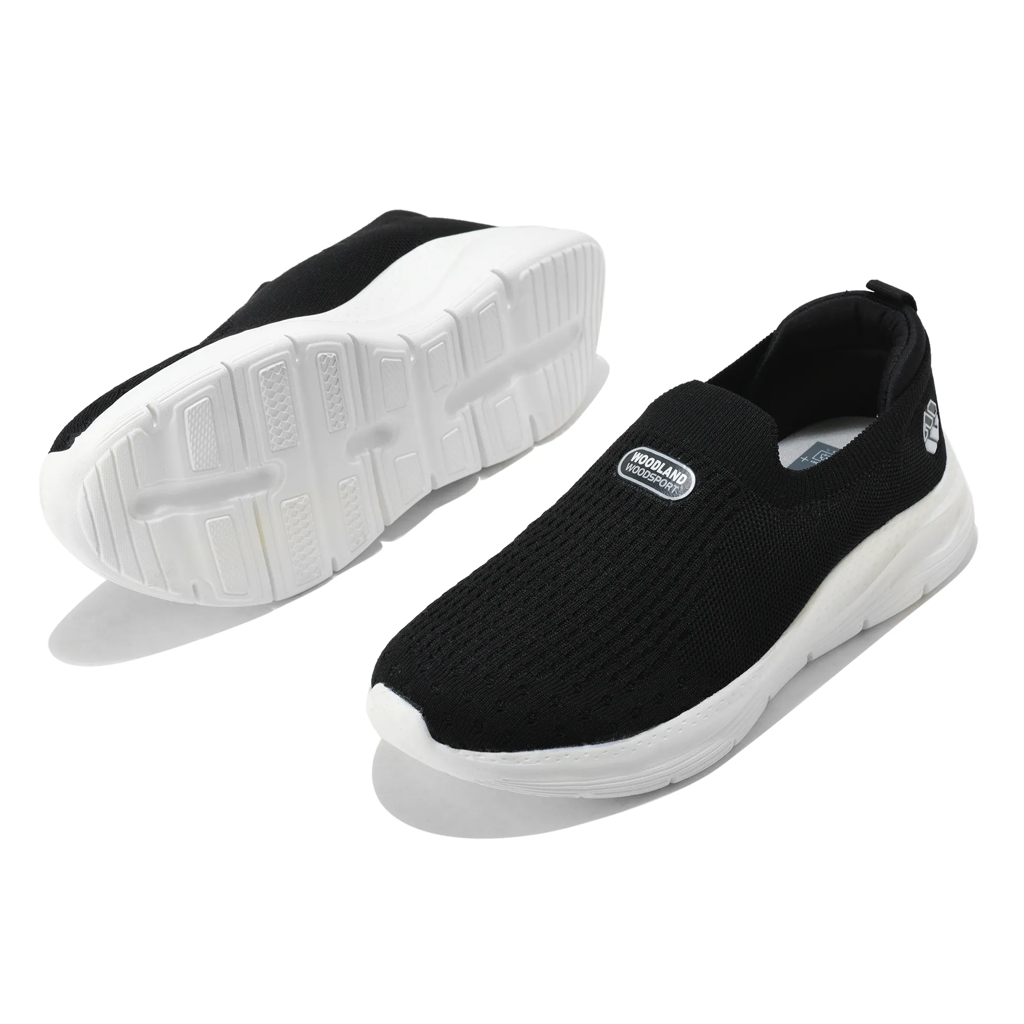 Men Black Mesh Slip-On Sports Shoes - Thumbnail 7