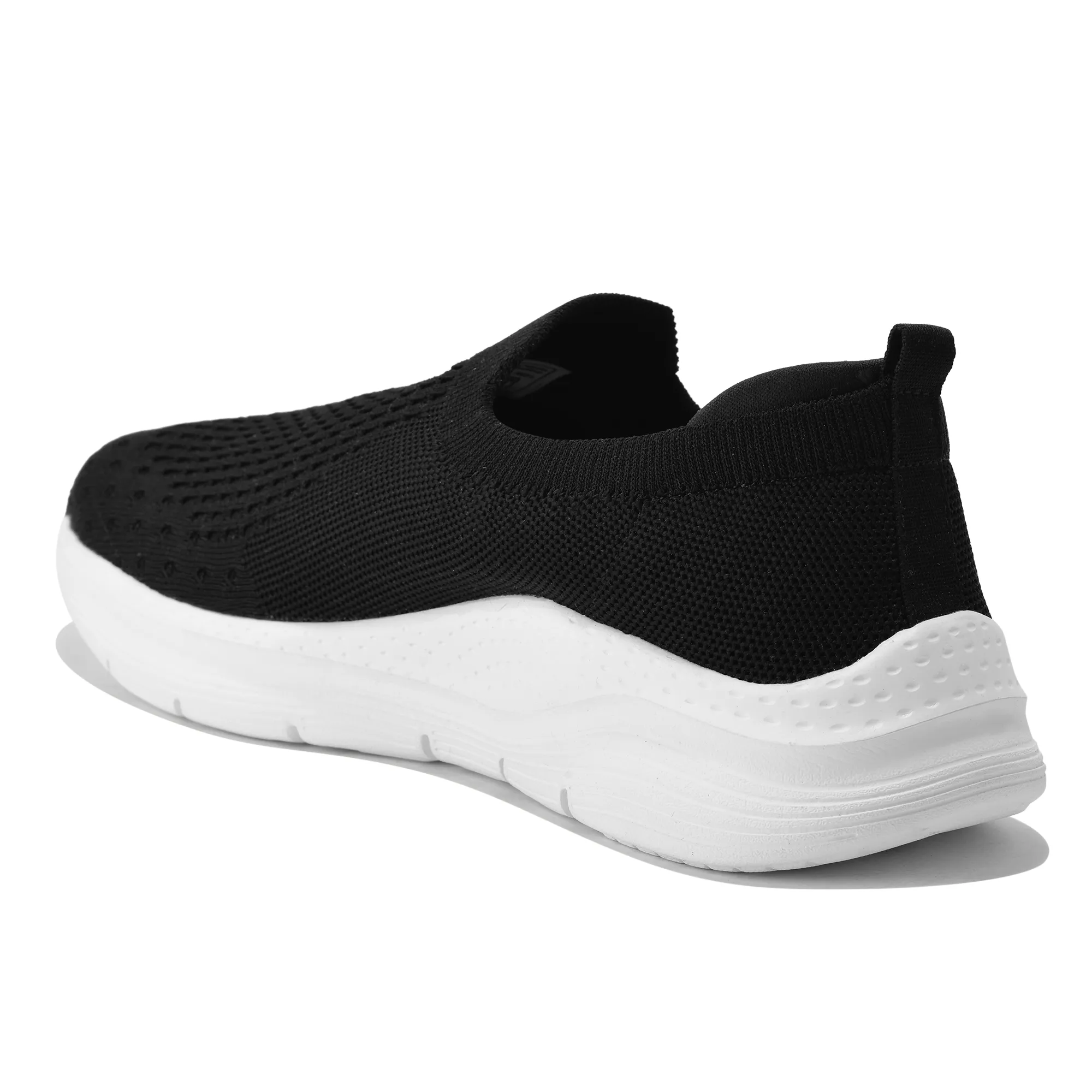 Men Black Mesh Slip-On Sports Shoes - Thumbnail 8
