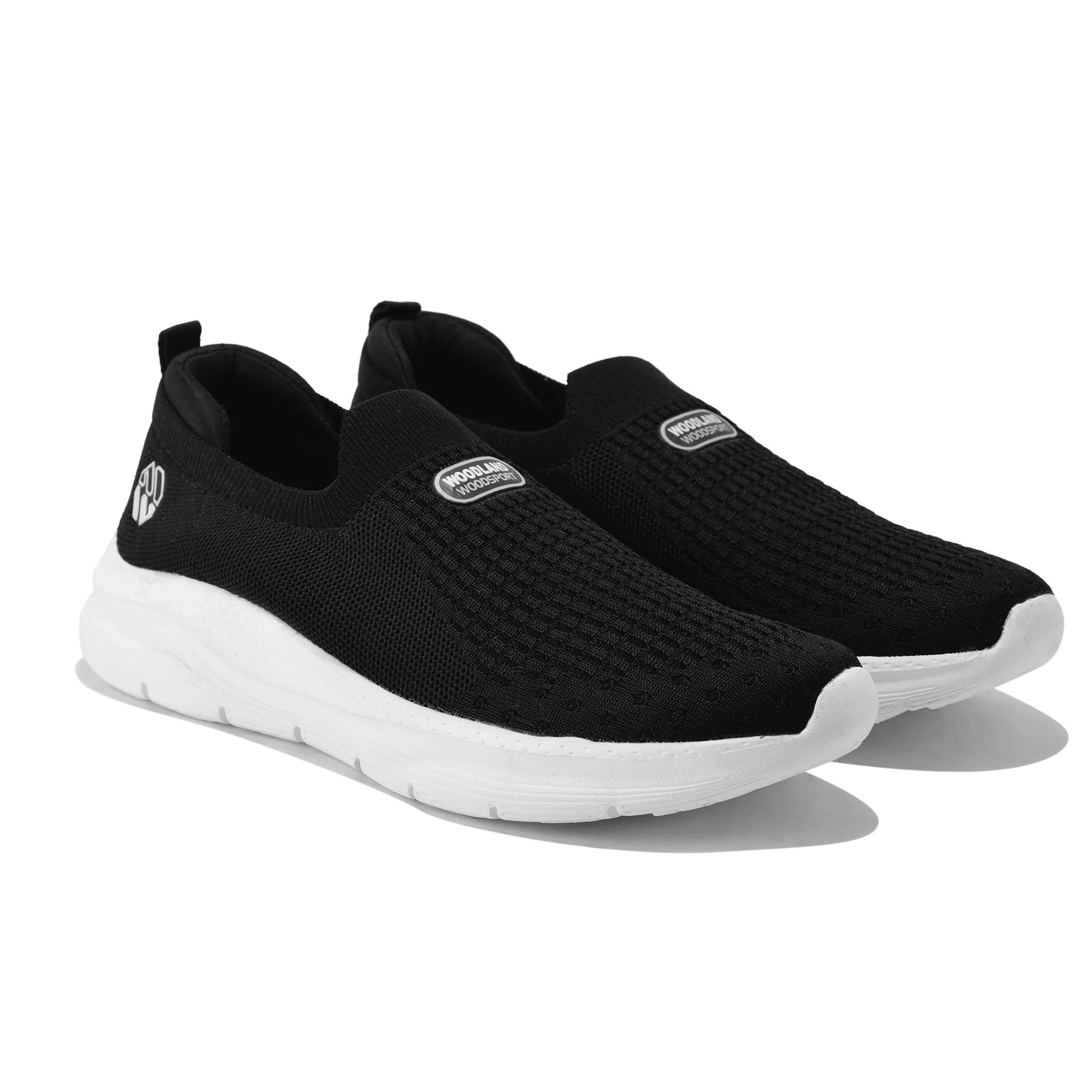 Men Black Mesh Slip-On Sports Shoes - Thumbnail 9