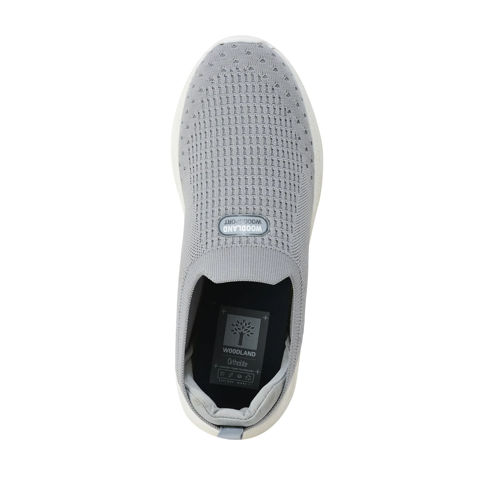 Men L-grey Mesh Slip-On Sports Shoes - Thumbnail 3