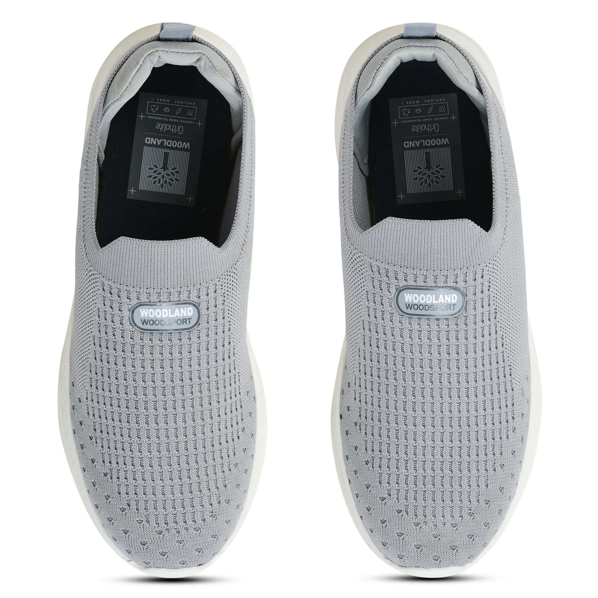 Men L-grey Mesh Slip-On Sports Shoes - Thumbnail 5