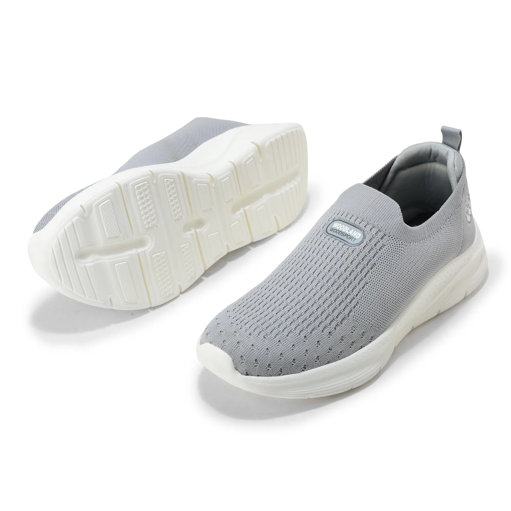 Men L-grey Mesh Slip-On Sports Shoes - Thumbnail 6