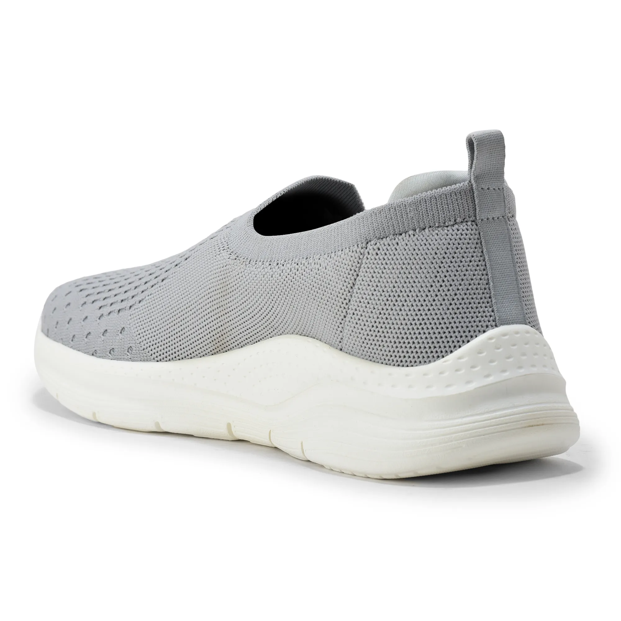Men L-grey Mesh Slip-On Sports Shoes - Thumbnail 7