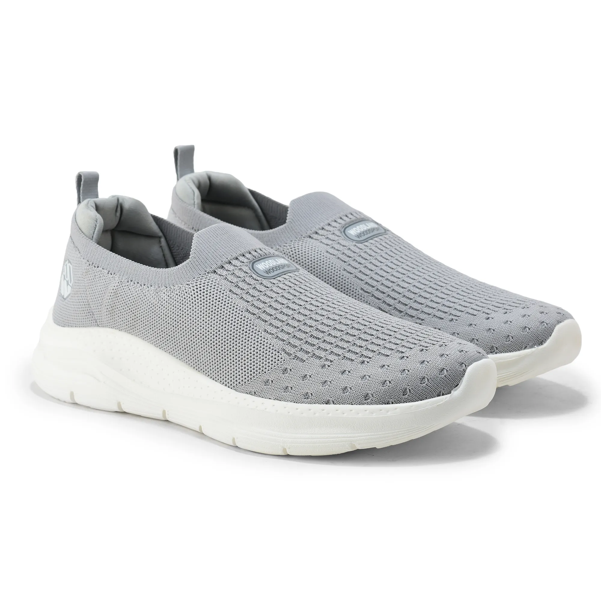 Men L-grey Mesh Slip-On Sports Shoes - Thumbnail 8