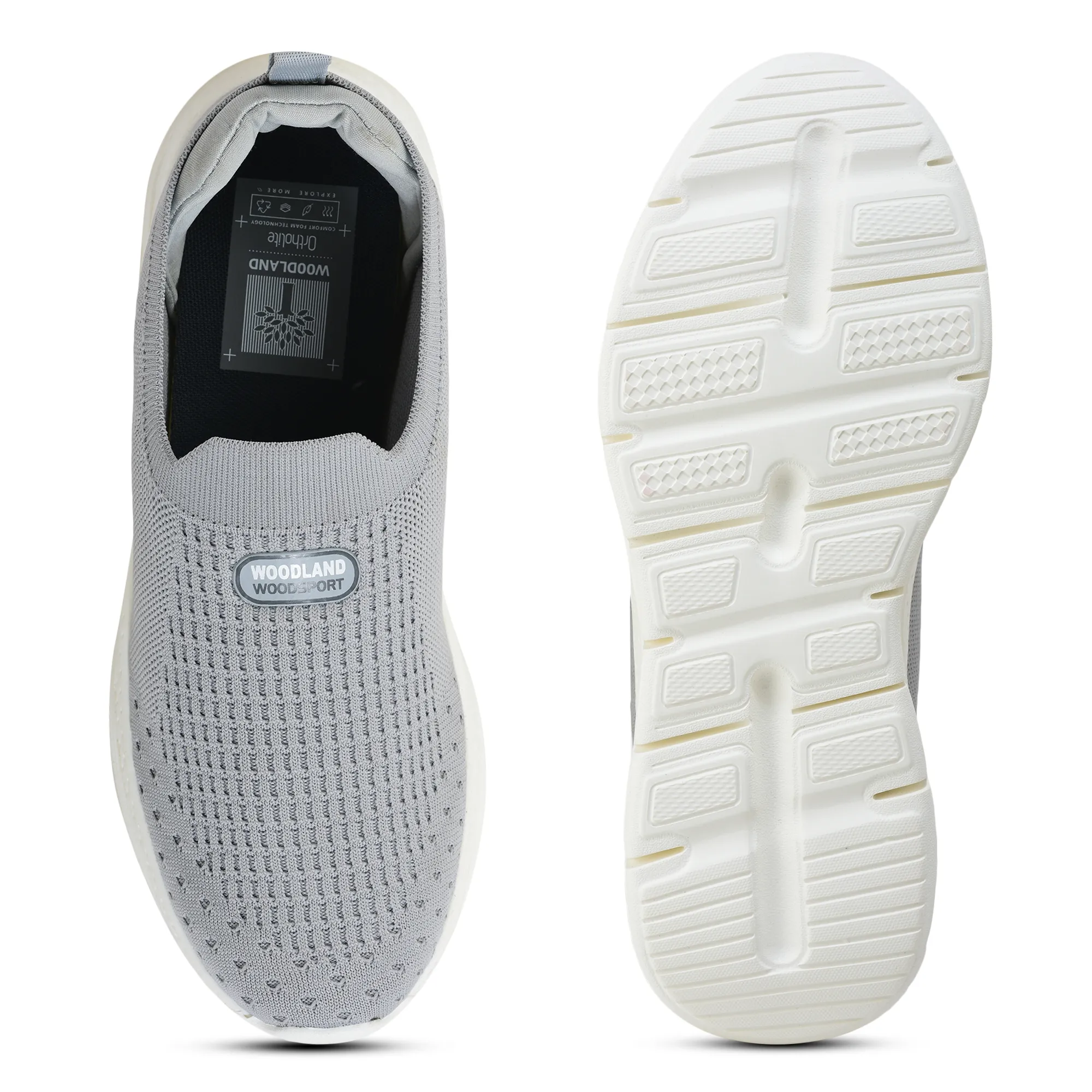 Men L-grey Mesh Slip-On Sports Shoes - Thumbnail 9