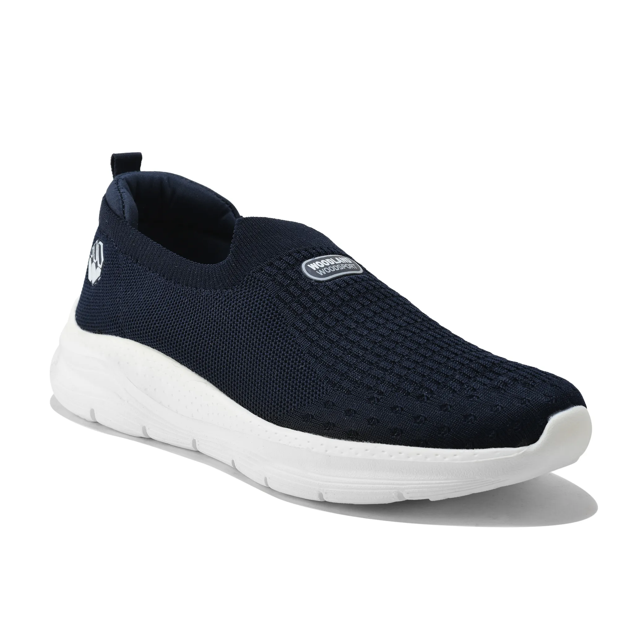 Men Navy Mesh Slip-On Sports Shoes - Thumbnail 4