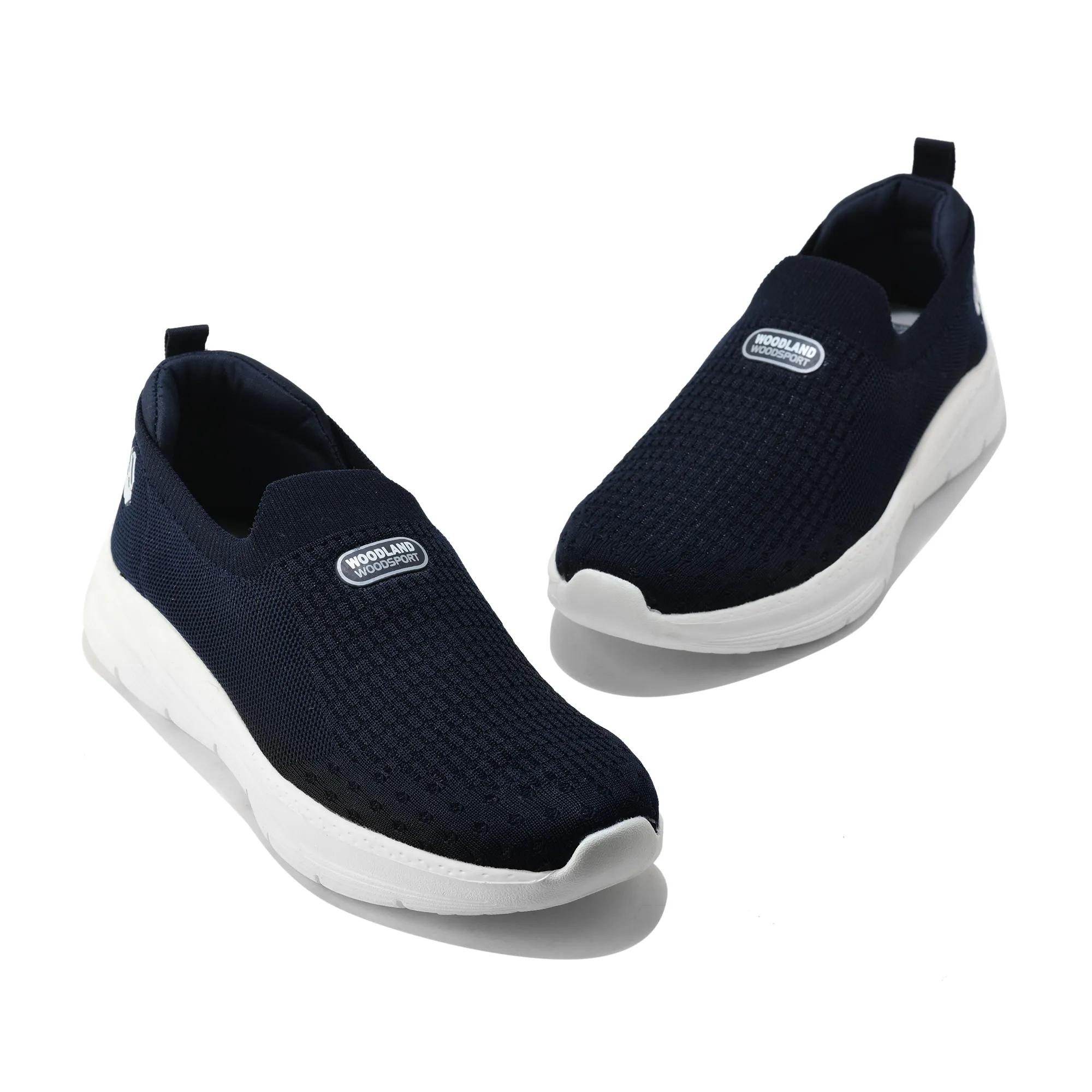 Men Navy Mesh Slip-On Sports Shoes - Thumbnail 5