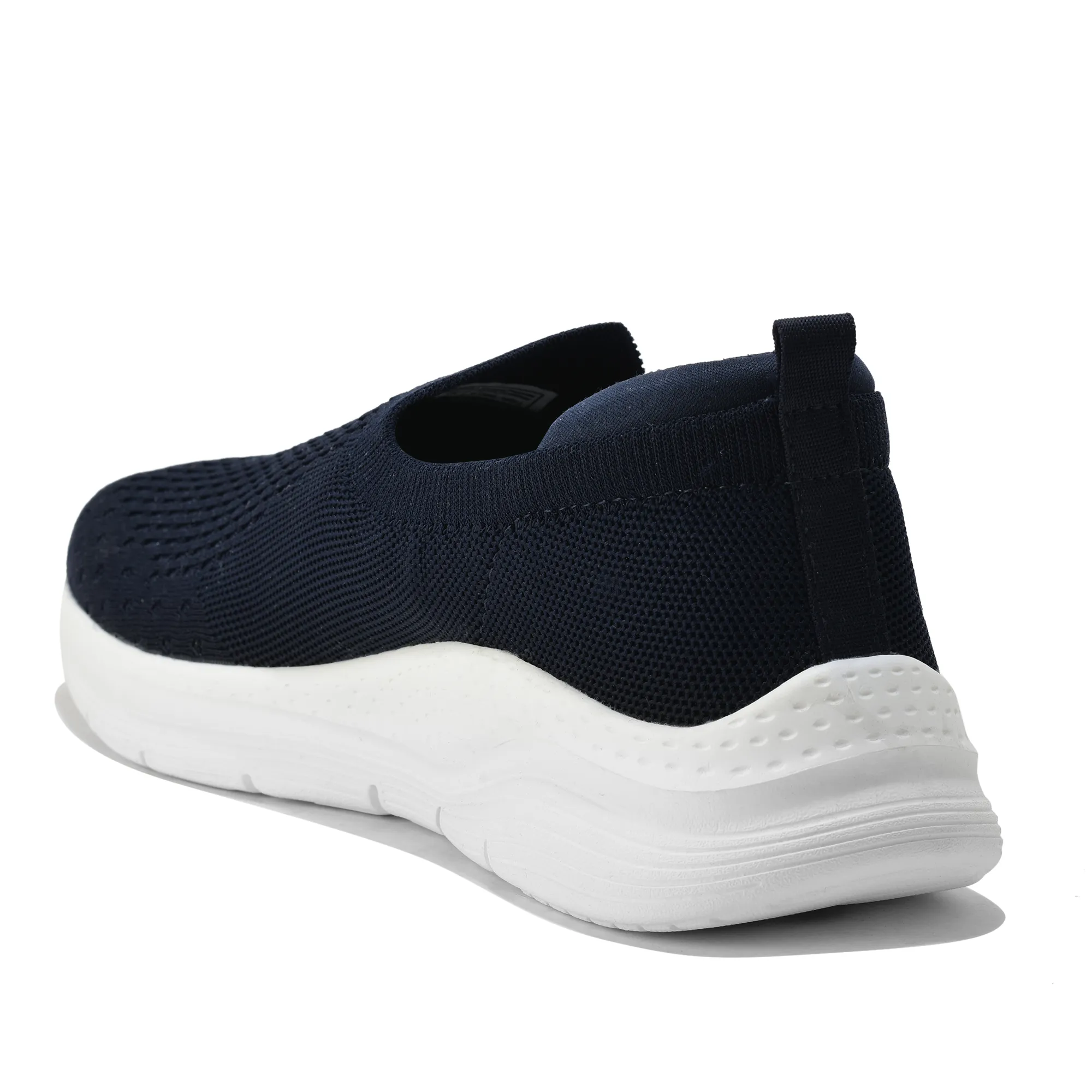 Men Navy Mesh Slip-On Sports Shoes - Thumbnail 8