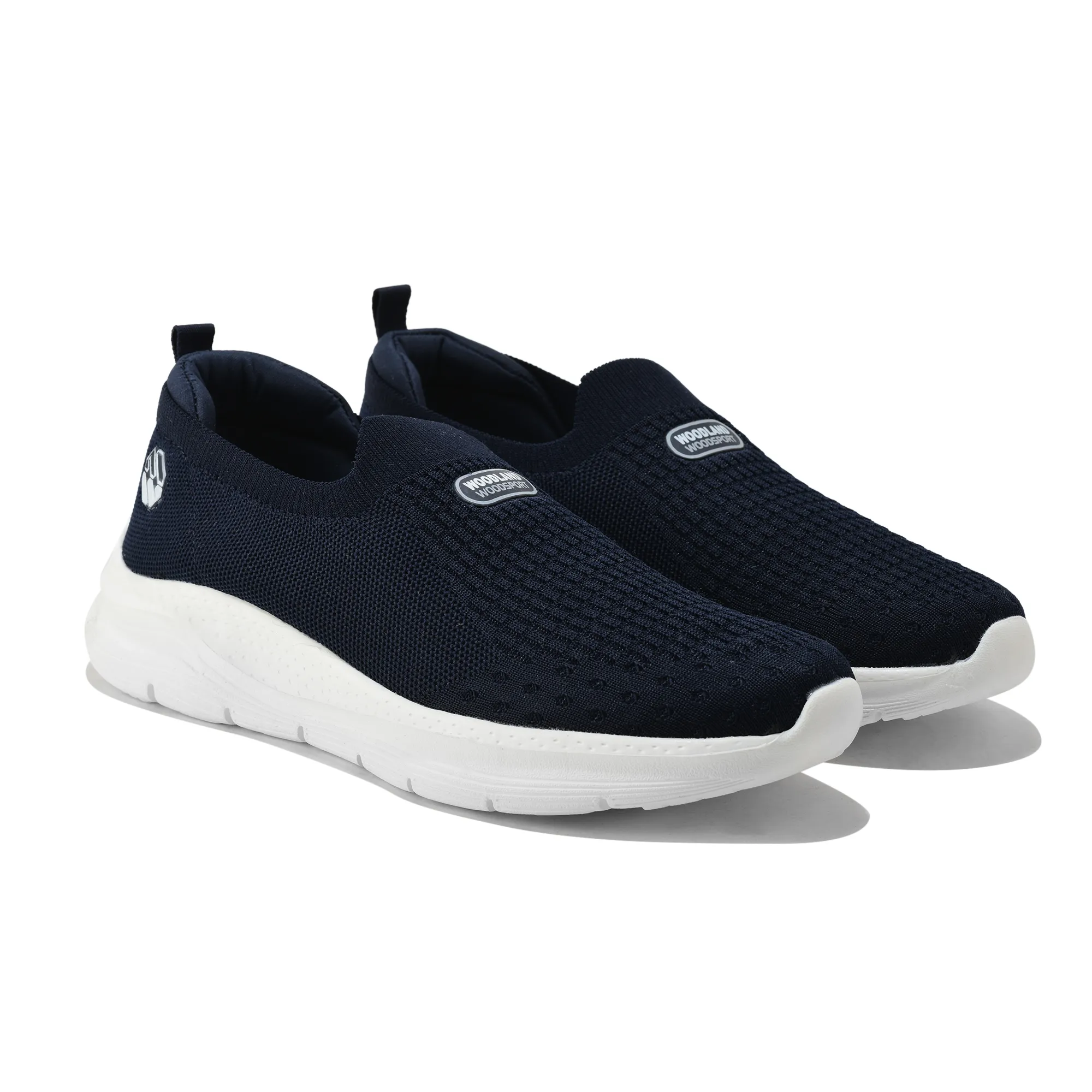 Men Navy Mesh Slip-On Sports Shoes - Thumbnail 9