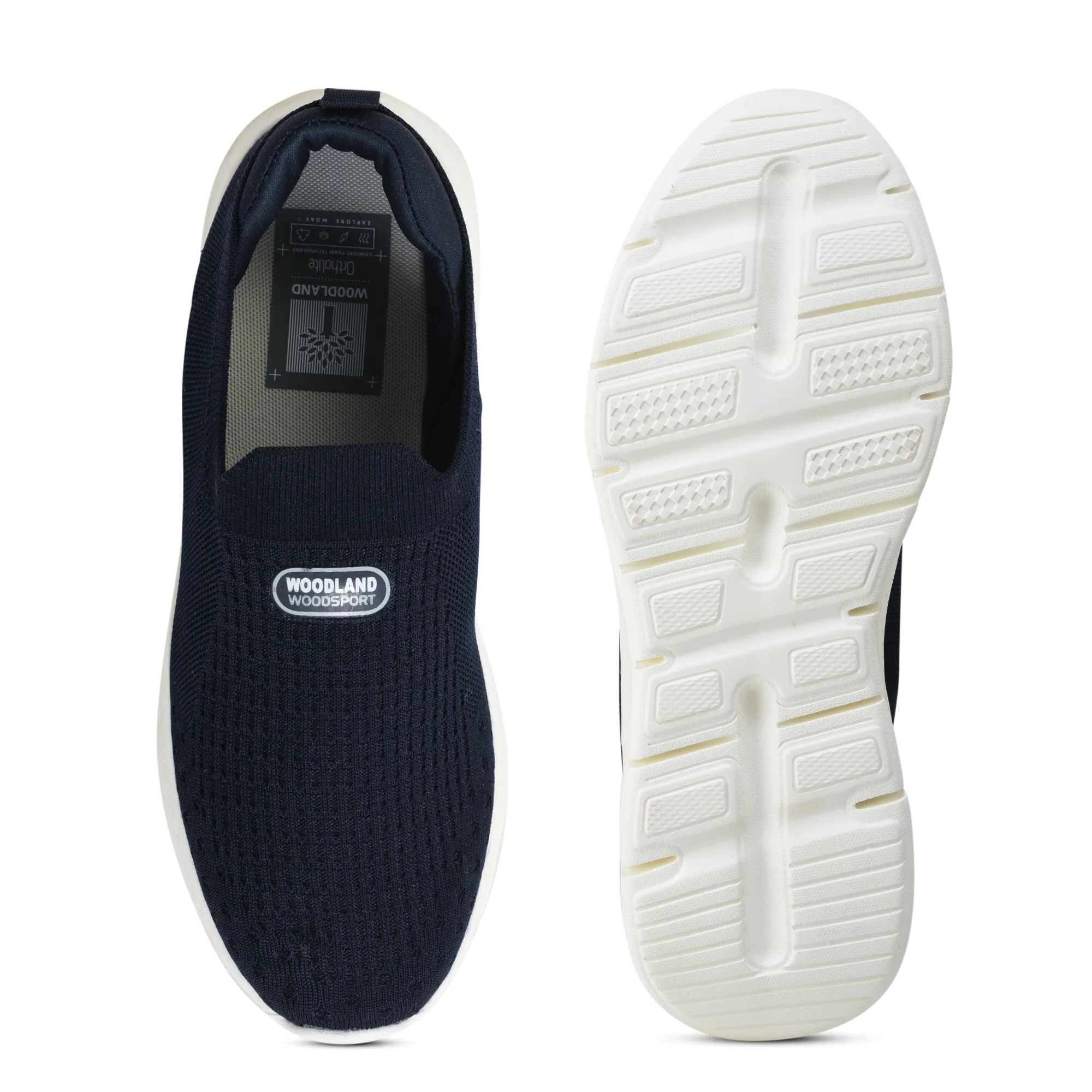 Men Navy Mesh Slip-On Sports Shoes - Thumbnail 10