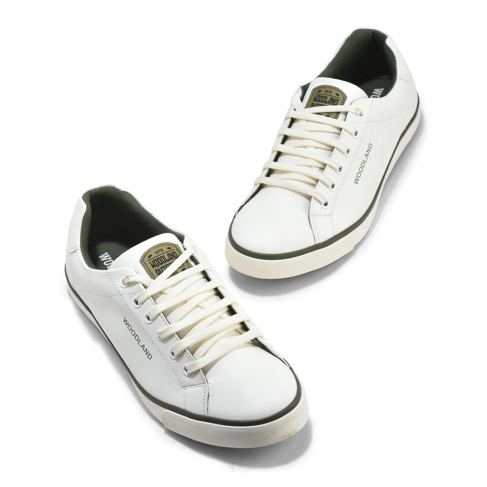 White Casual Lace Up Shoes For Men - Thumbnail 2