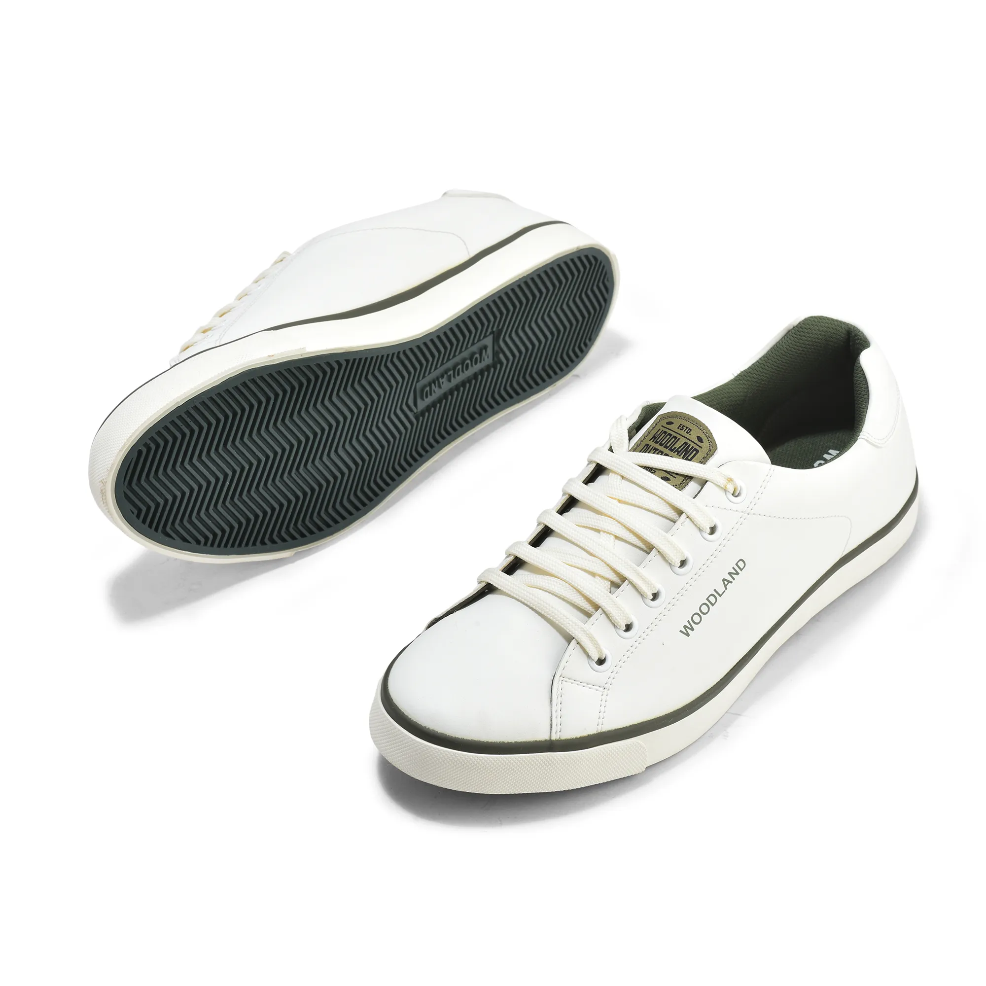 White Casual Lace Up Shoes For Men - Thumbnail 4
