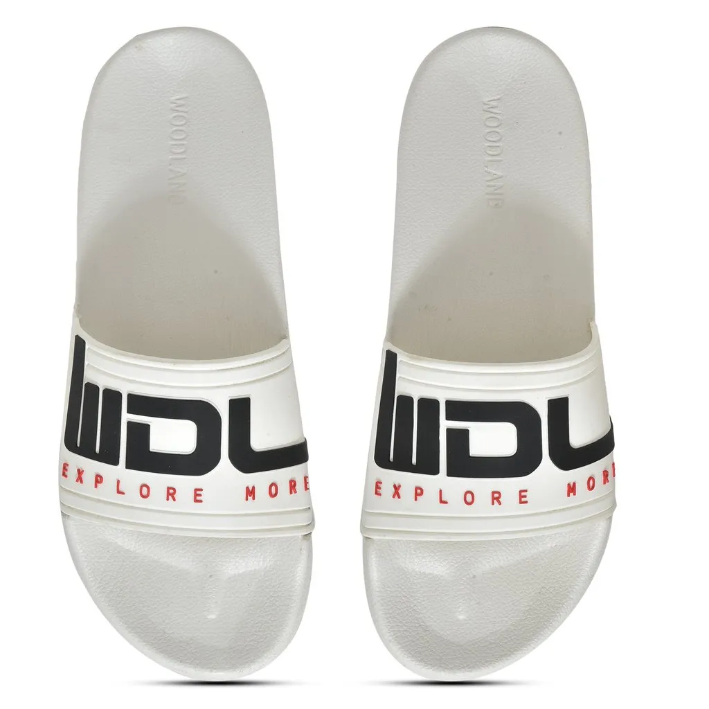 White Slide sandal for men - Thumbnail 3