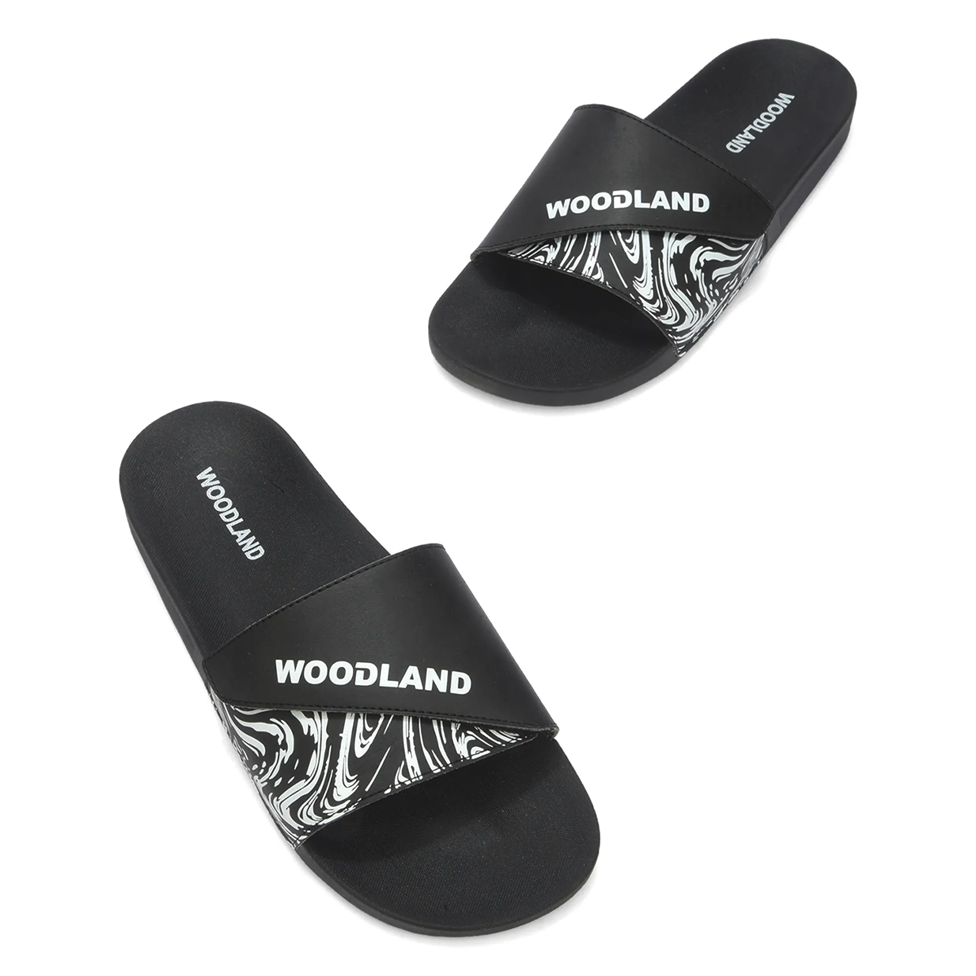 Woodland Men Black Slider Slippers - Thumbnail 3